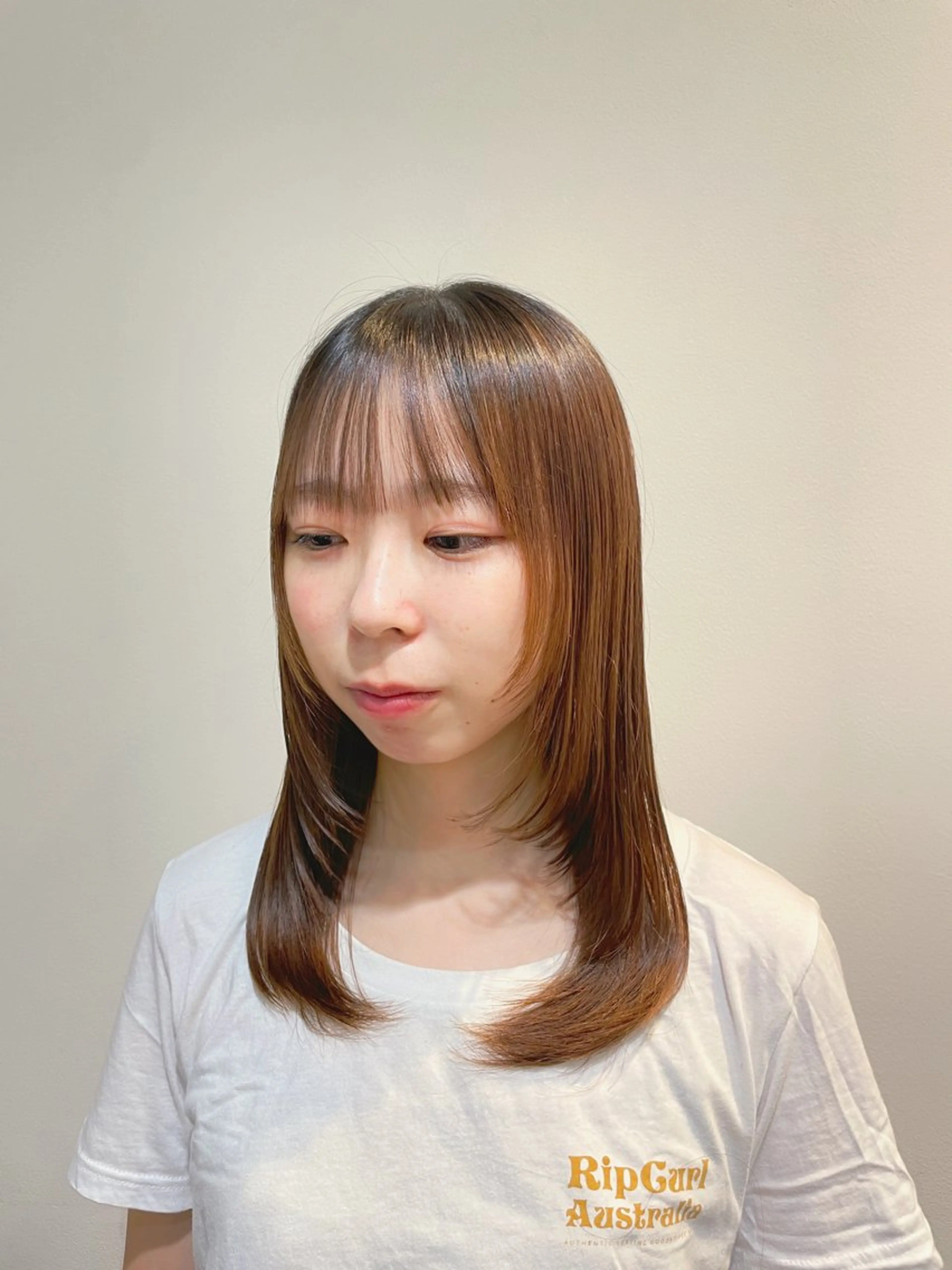 セミロング 坂本 かのんのヘアスタイル