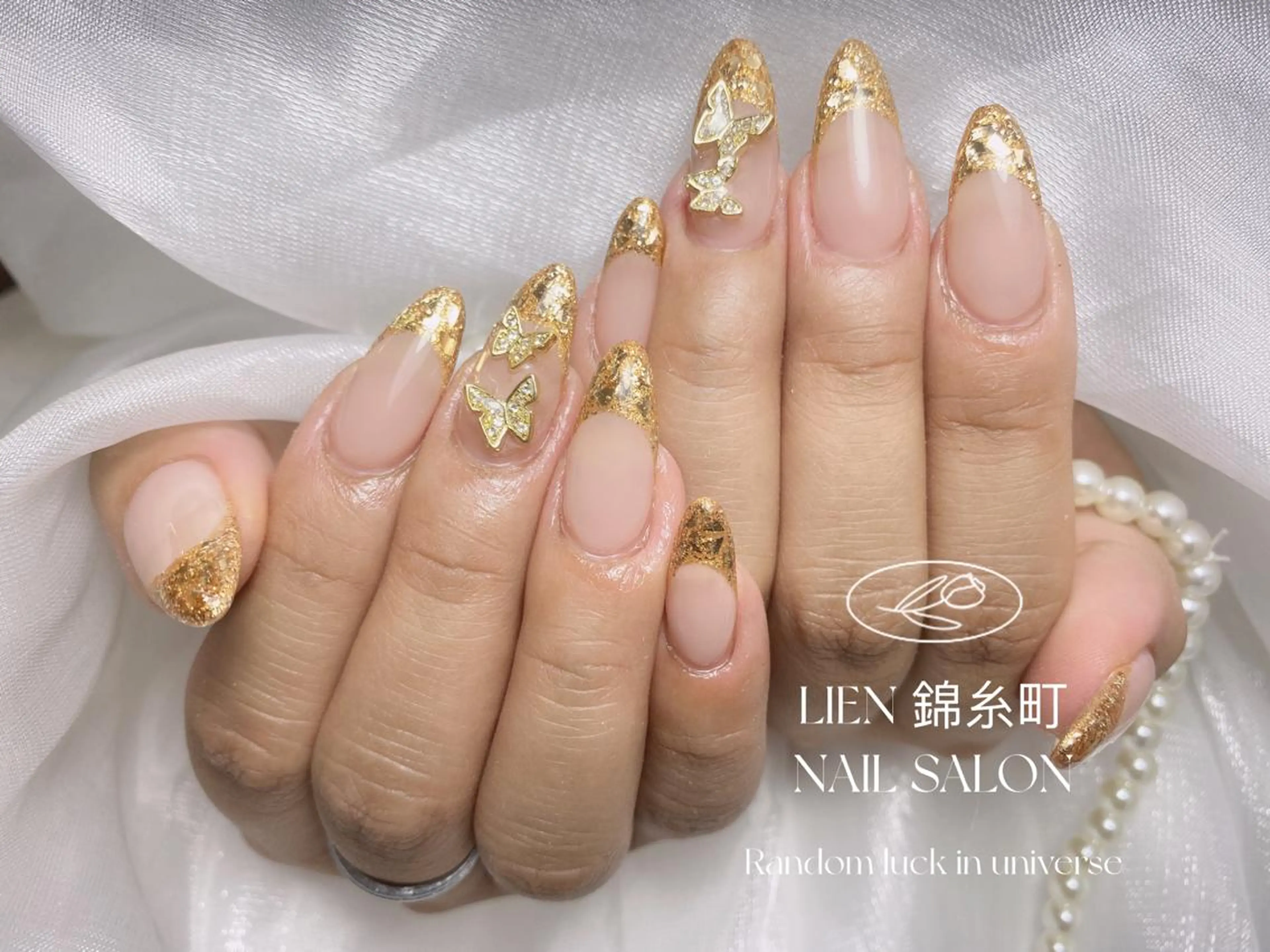 ネイル フレンチネイル ガラスフレンチ Lien  _リエン リエンのネイルデザイン