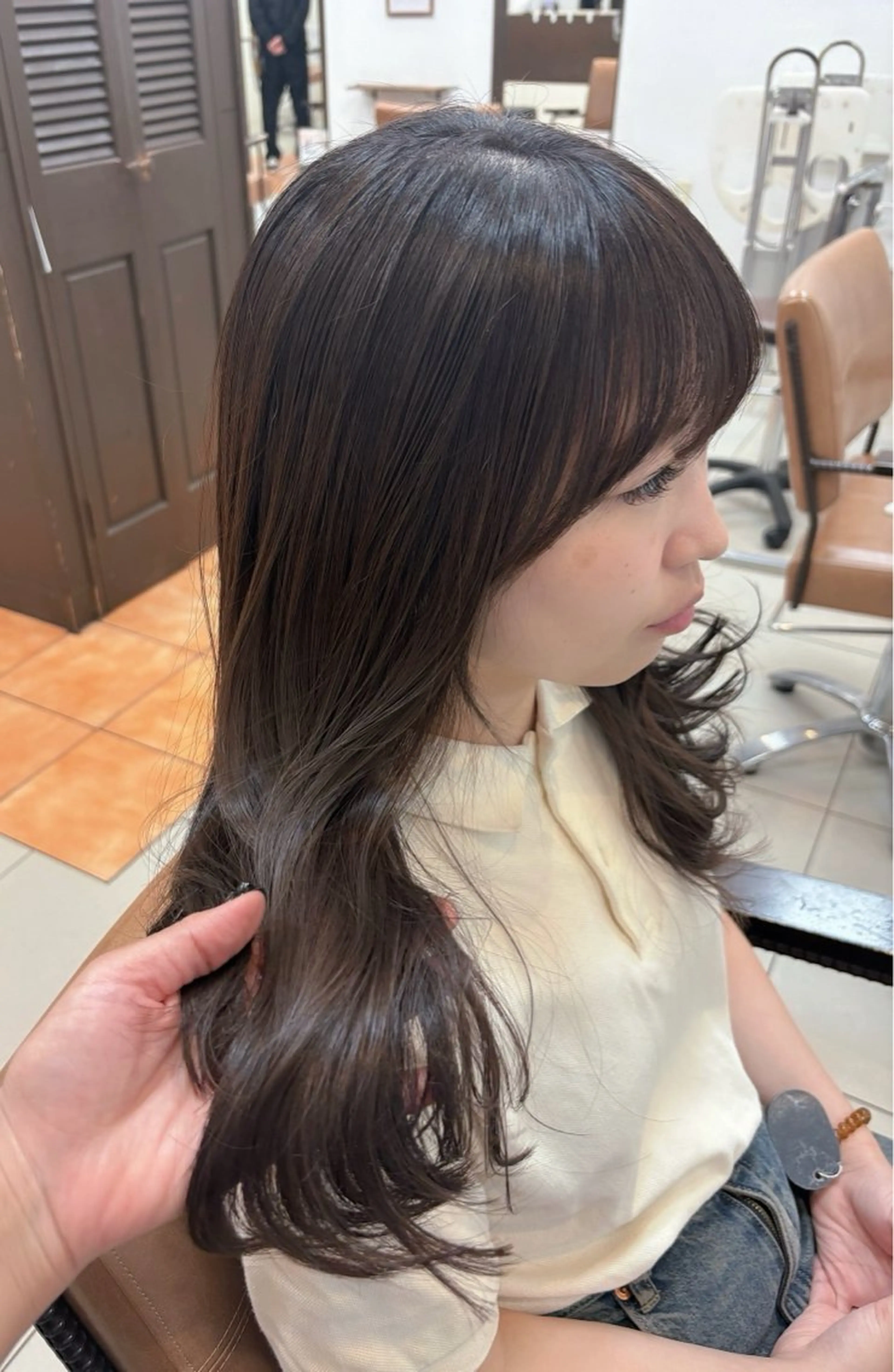 ミディアム カラー ブラウンカラー 髪質改善 ヘアカラー トリートメント 頭皮×髪質改善 ミディアム🔹中村のヘアスタイル