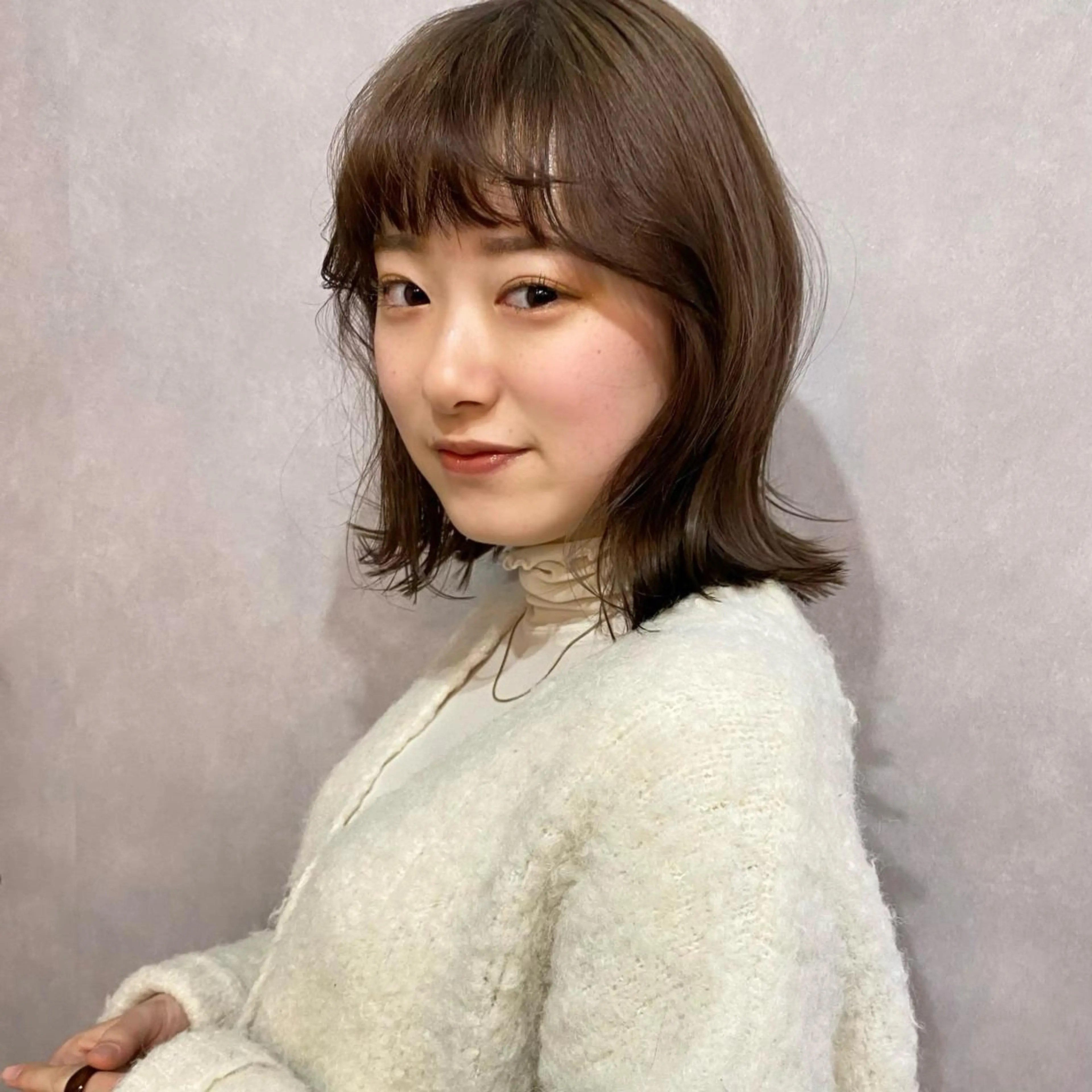 ミディアム カラー カット ヘアカラー くすみカラー♡ Yuukaのヘアスタイル