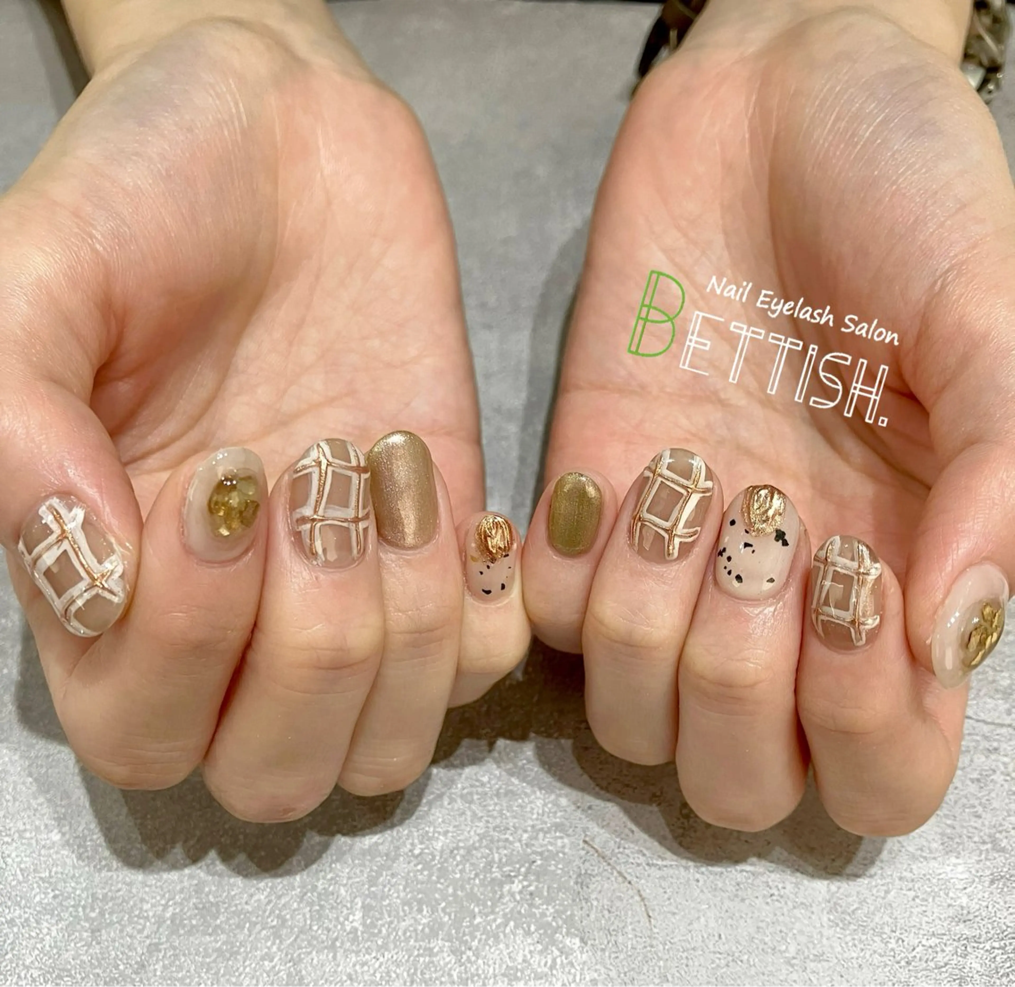 ネイル ブラウン ハンドネイル BETTISH. KUMIKO☺︎︎のネイルデザイン