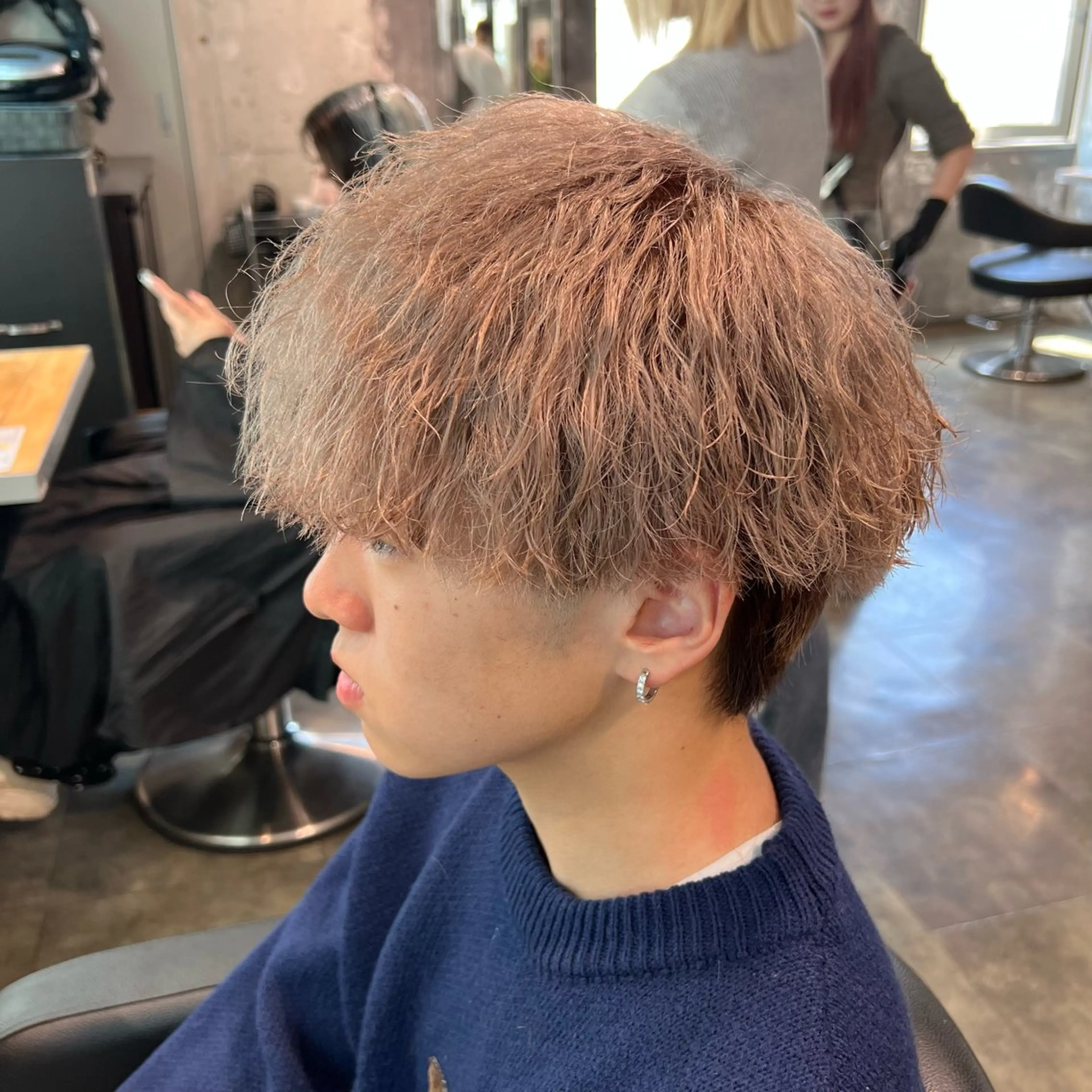 ショート カラー パーマ ヘアアレンジ メンズ キッズ 🔷横浜1のパーマ 職人🔷将太郎のヘアスタイル