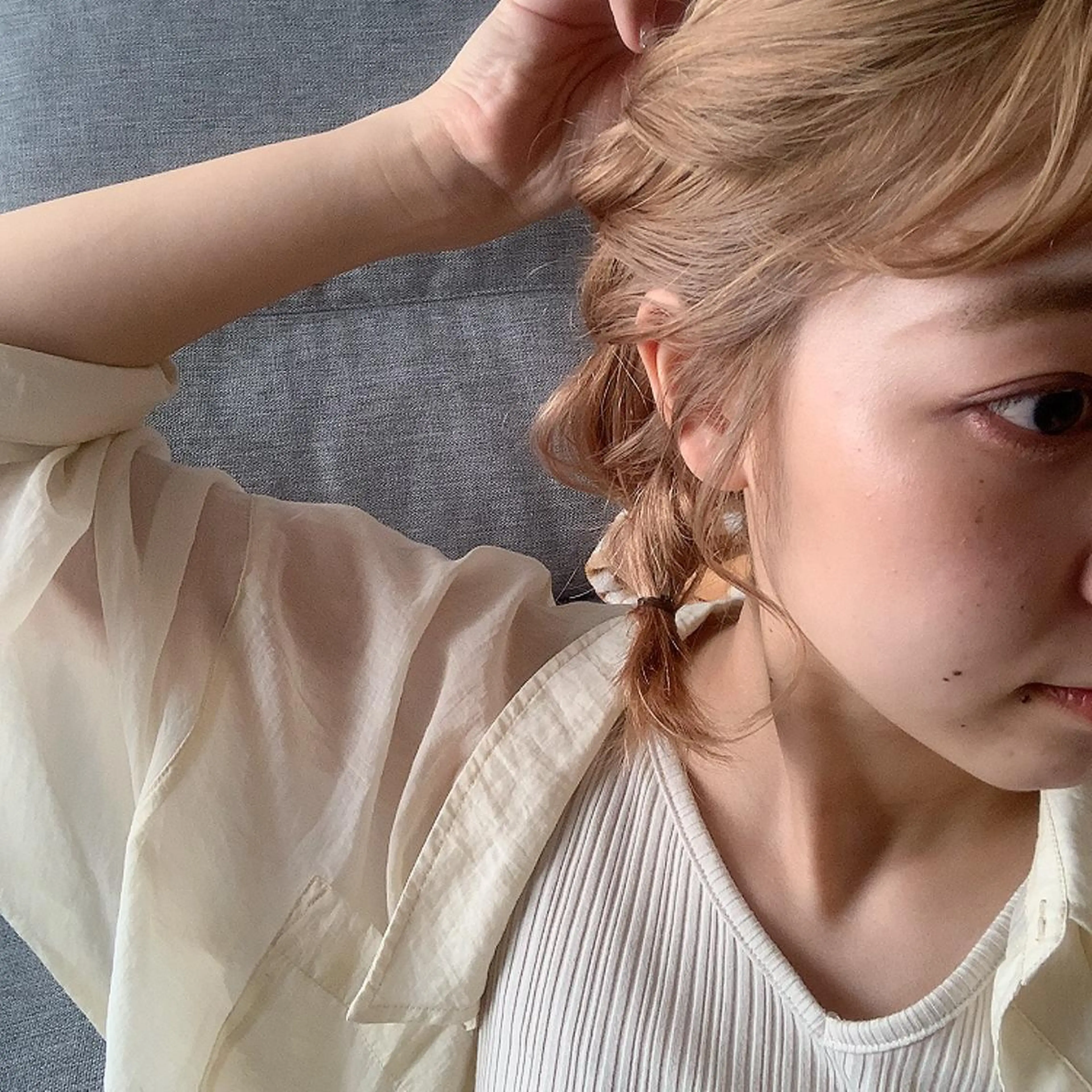 ヘアアレンジ くすみベージュカラー 🪻HARUKAのヘアスタイル