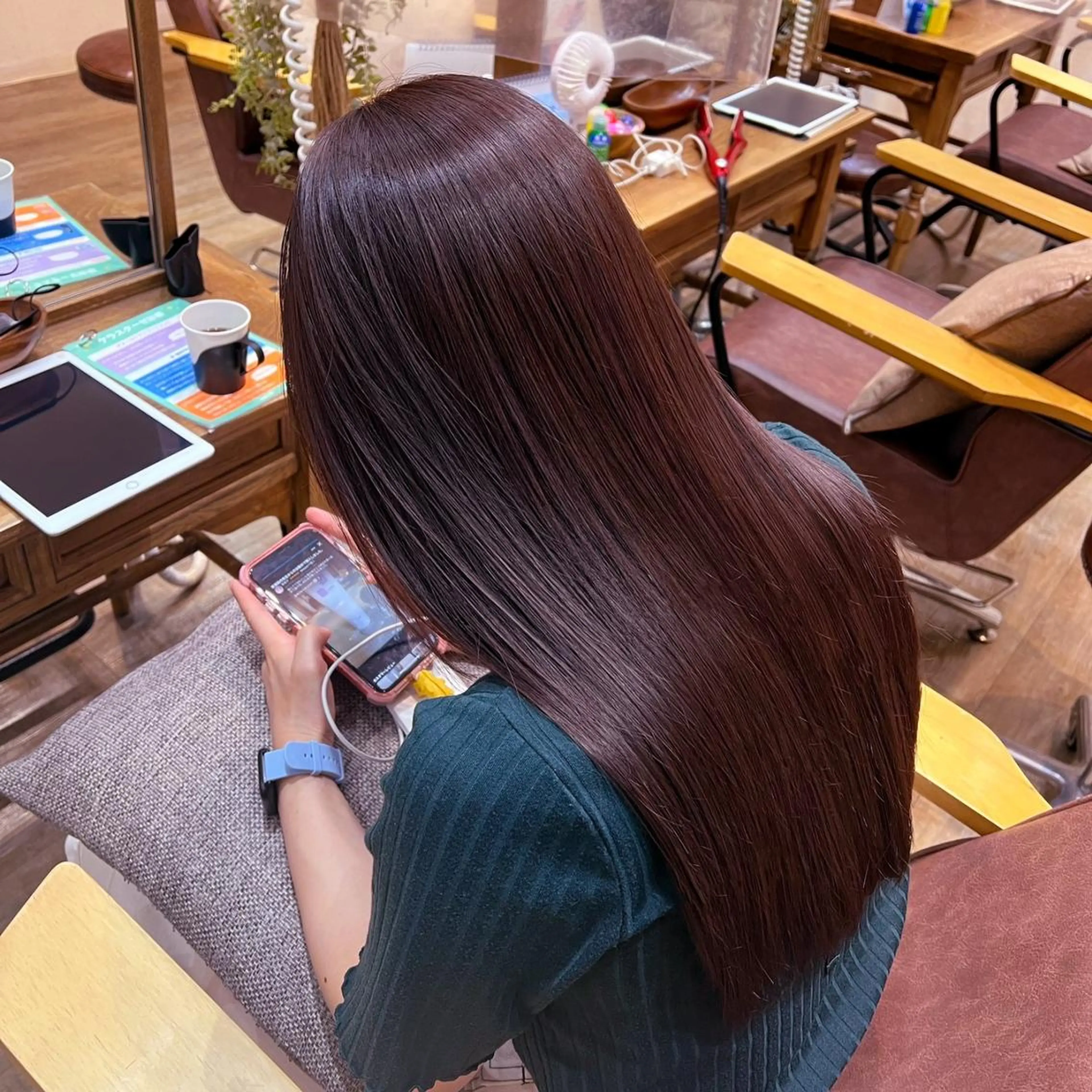 セミロング パーマ カラー セミロングパーマ バレイヤージュ ブリーチ ケアブリーチ デザインカラー カット ヘアカラー トリートメント 【N°deseo】 吉祥寺のヘアスタイル
