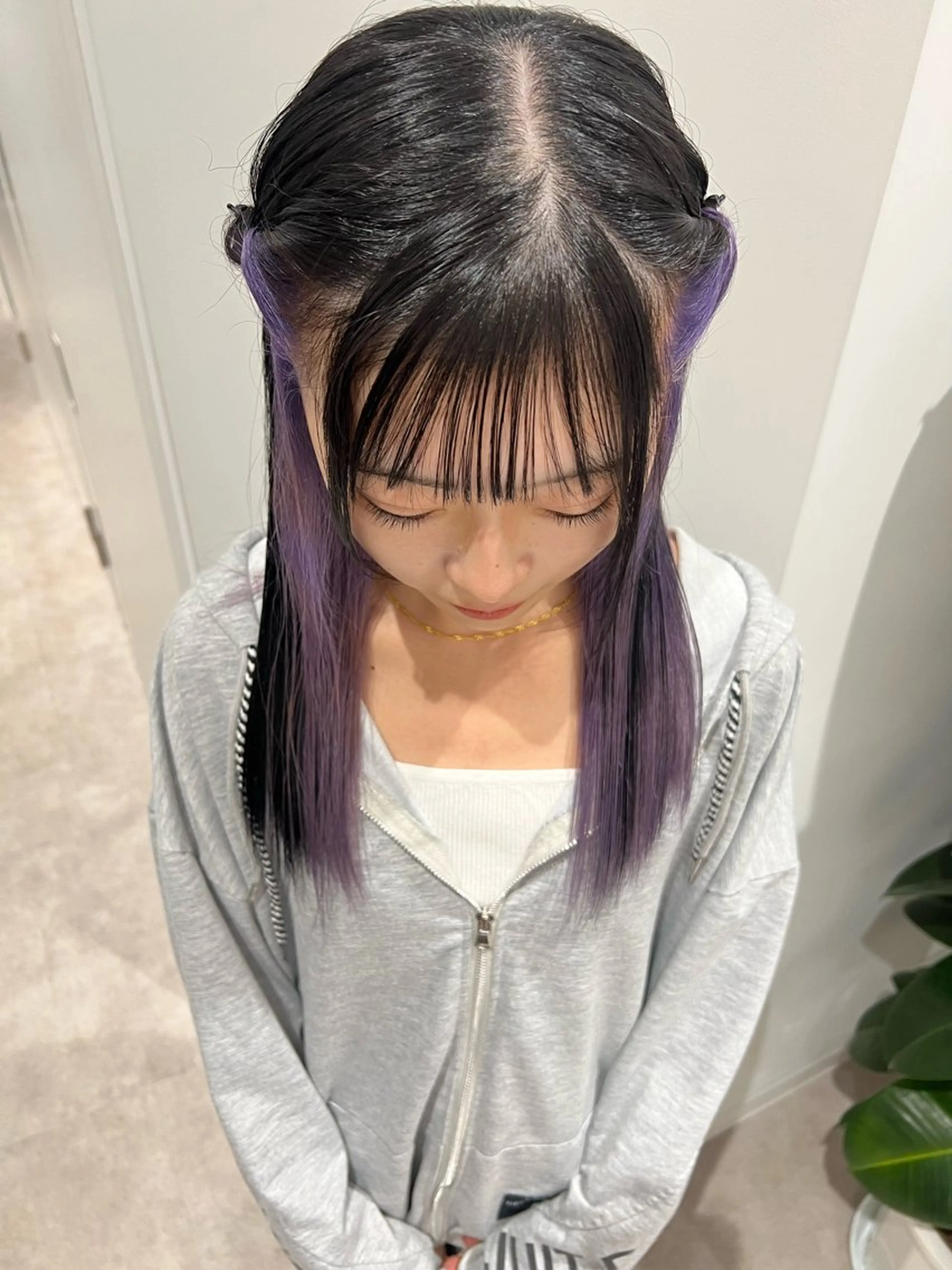 セミロング カラー マツエクmarry池袋所属・マツエクモデル無料 marry 池袋秦のマツエク・マツパデザイン