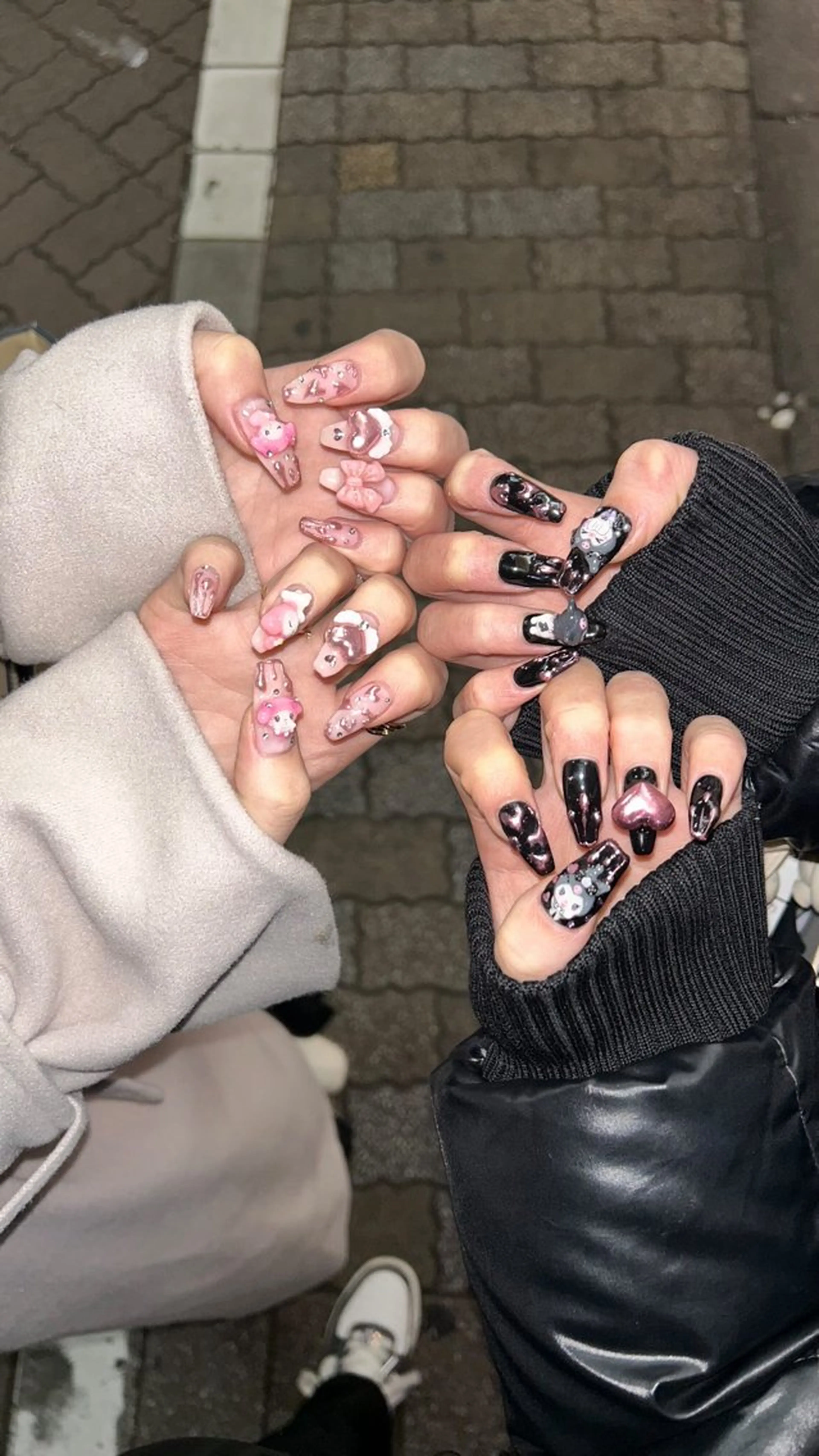 ネイル アートネイル キラキラネイル 韓国ネイル 持ち込み ぷっくりネイル シェアサロンLei.g(レイジー)所属・3Dアートネイル💗 都築レナのネイルデザイン