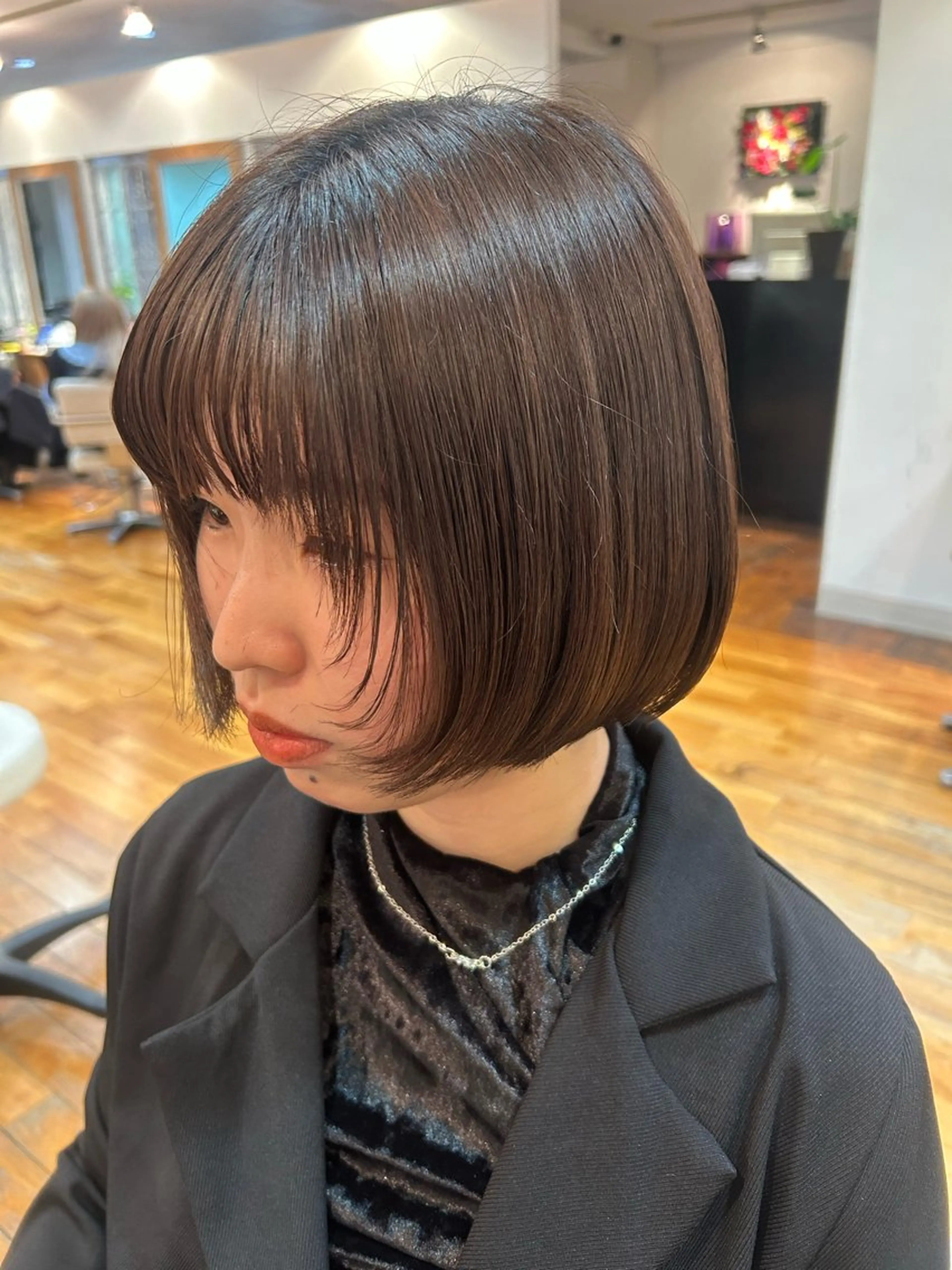 ミディアム 顔まわりレイヤー レイヤーカット opuscreer所属・🌈tokumoto mikoto🌈のヘアスタイル