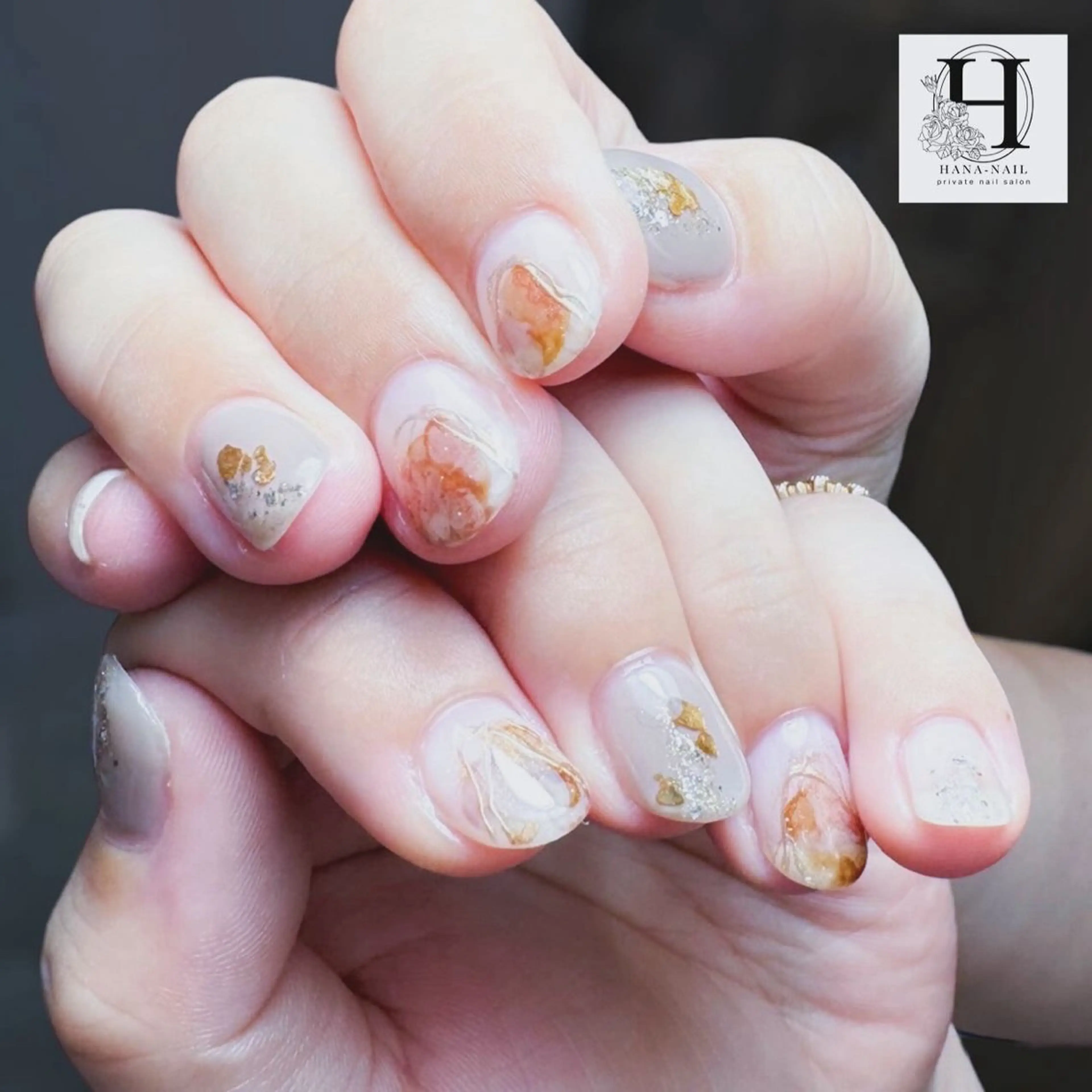 ネイル アートネイル ジェルネイル ニュアンスネイル HANA-NAILハナネイル福山所属・Kao hana-nailのネイルデザイン