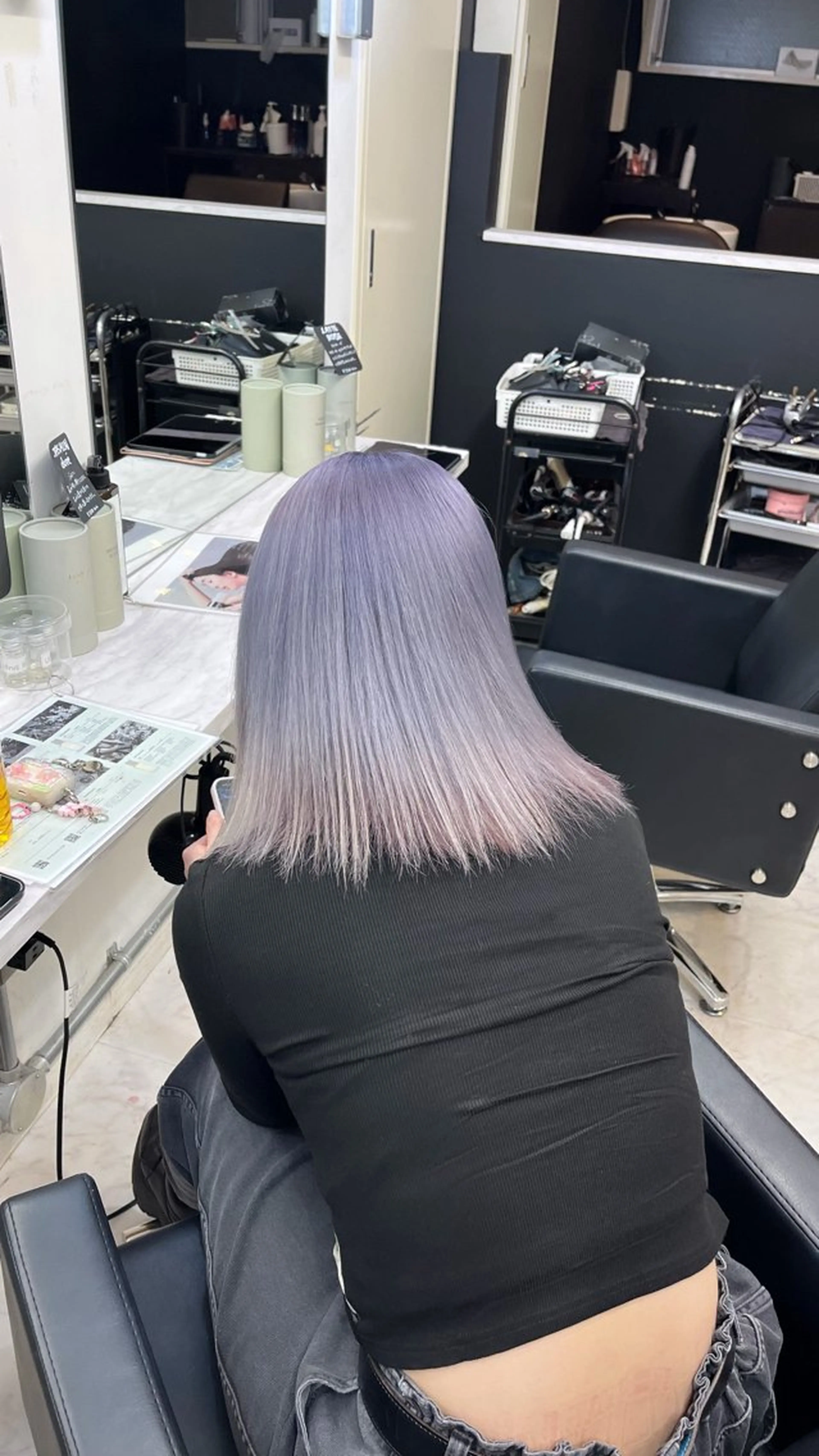 ミディアム ヘアカラー 髪質改善×韓国 レイヤー ひかるのヘアスタイル