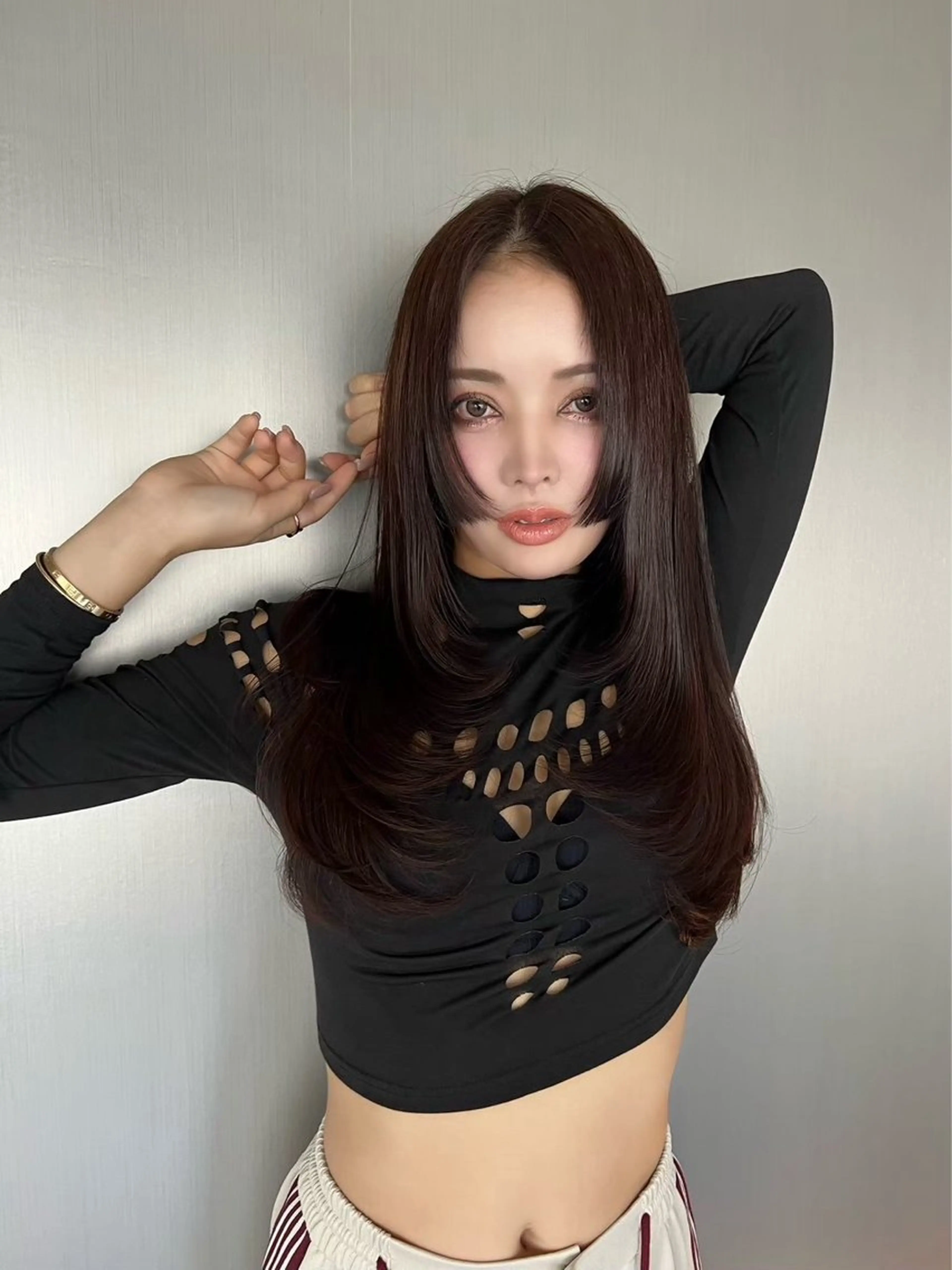 セミロング ヘアカラー iki omotesando所属・KIRYU SARAのヘアスタイル