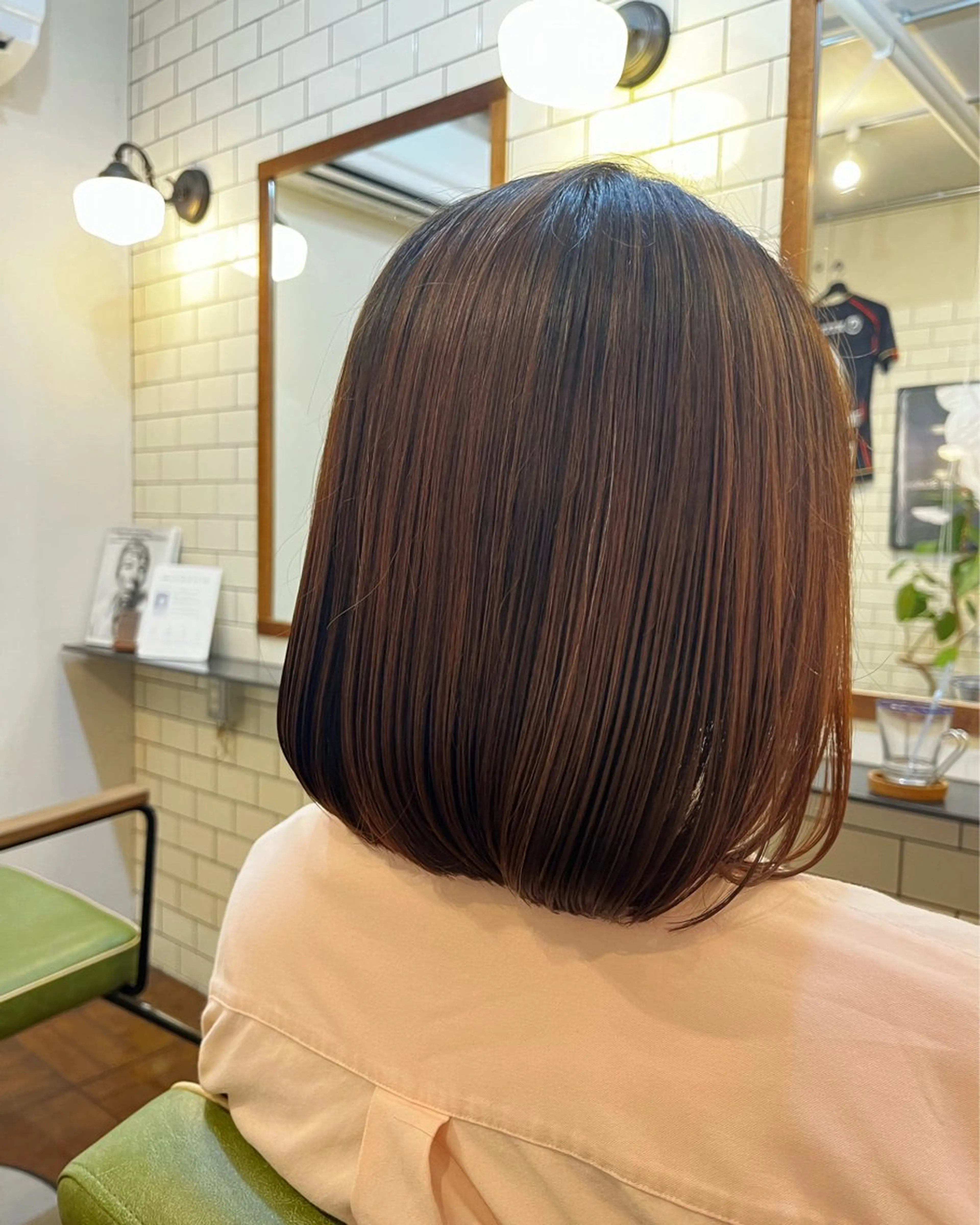 ミディアム カラー ボブ 似合わせカット 丸みショート🌙 タッセルボブ/井上翔のヘアスタイル