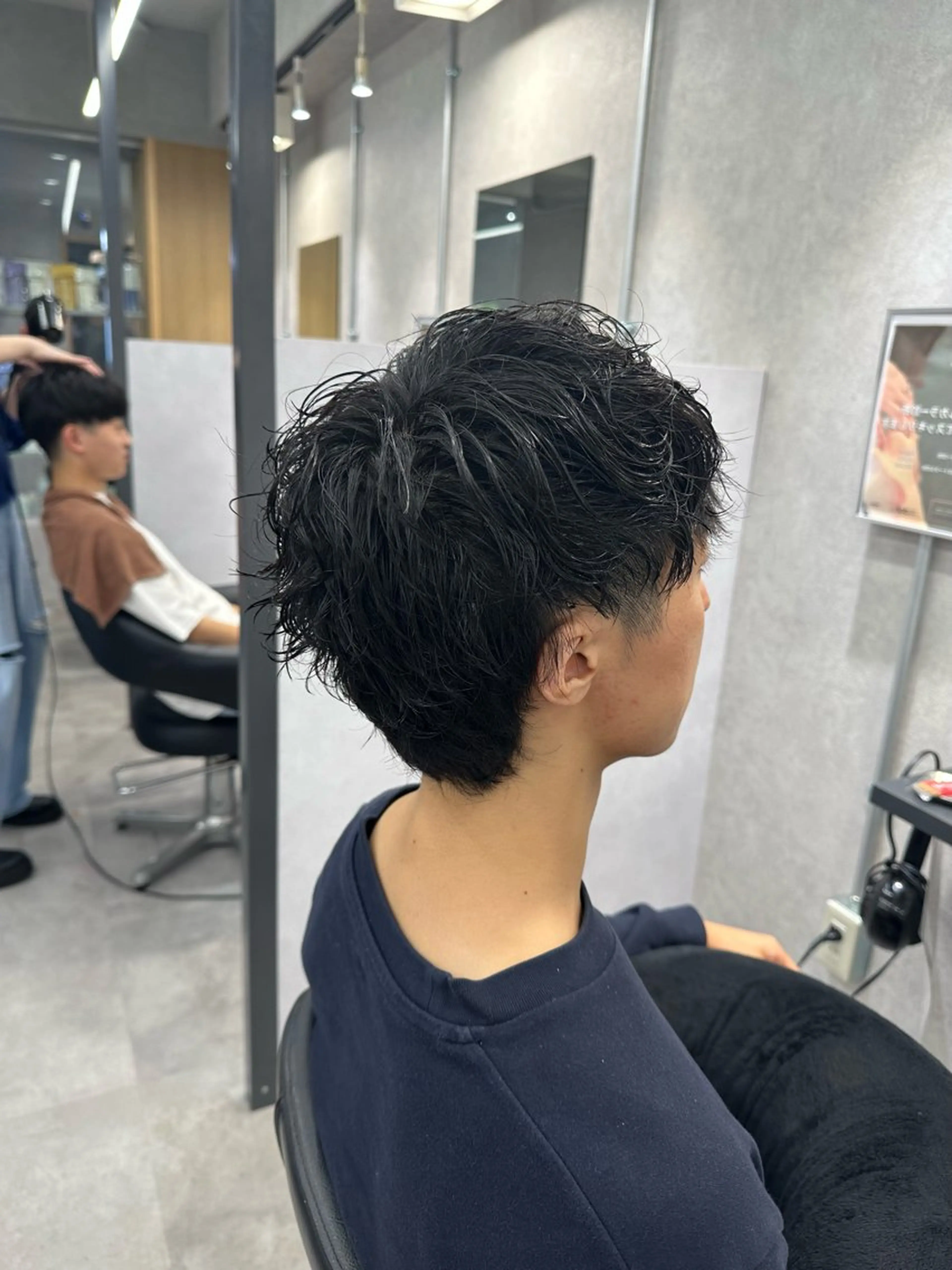 ショート パーマ メンズ メンズパーマ カット 🌀メンズパーマ🌀 中島 日菜のヘアスタイル
