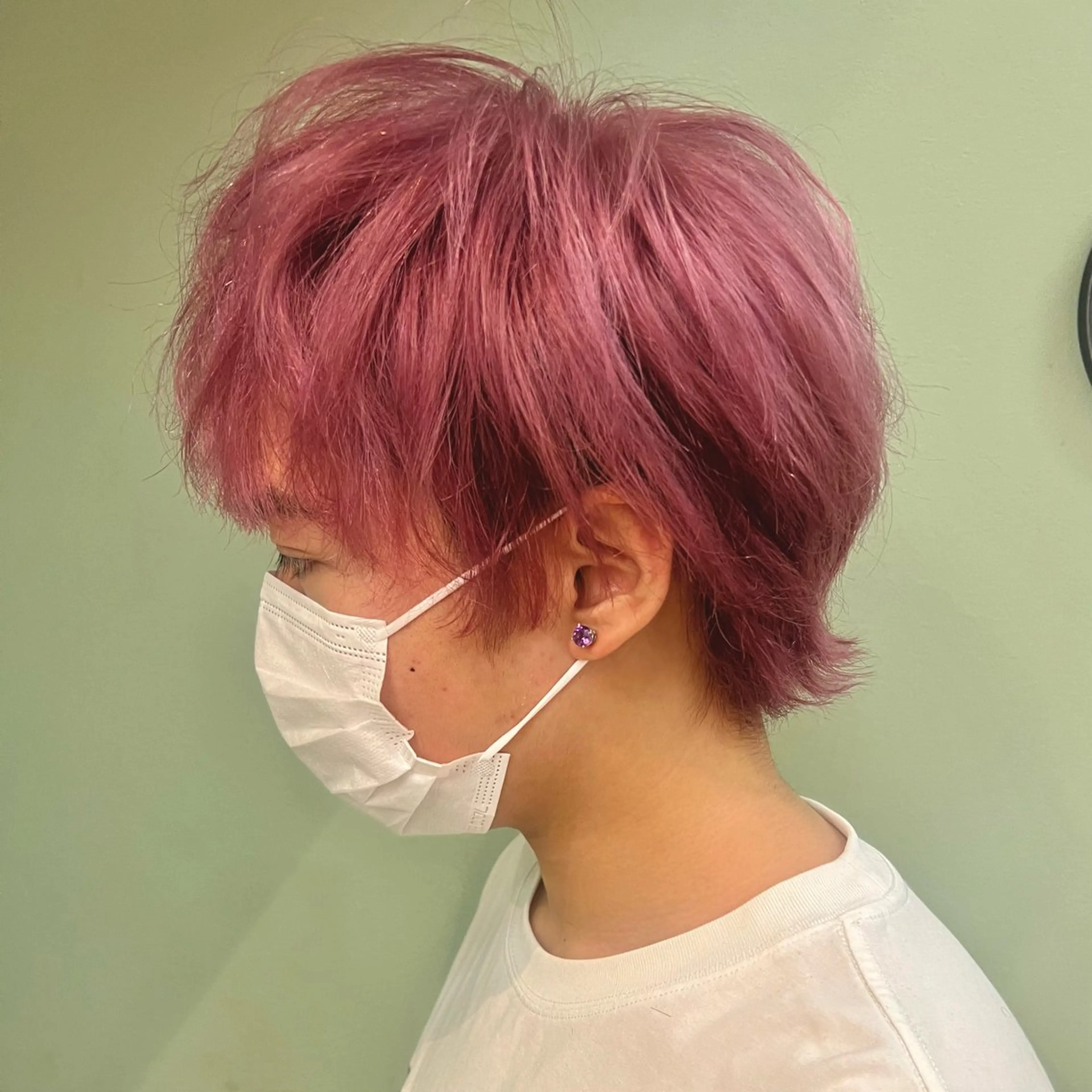 ショート カラー メンズ NYNY☃️上新庄 ❄️石川瑠青のヘアスタイル