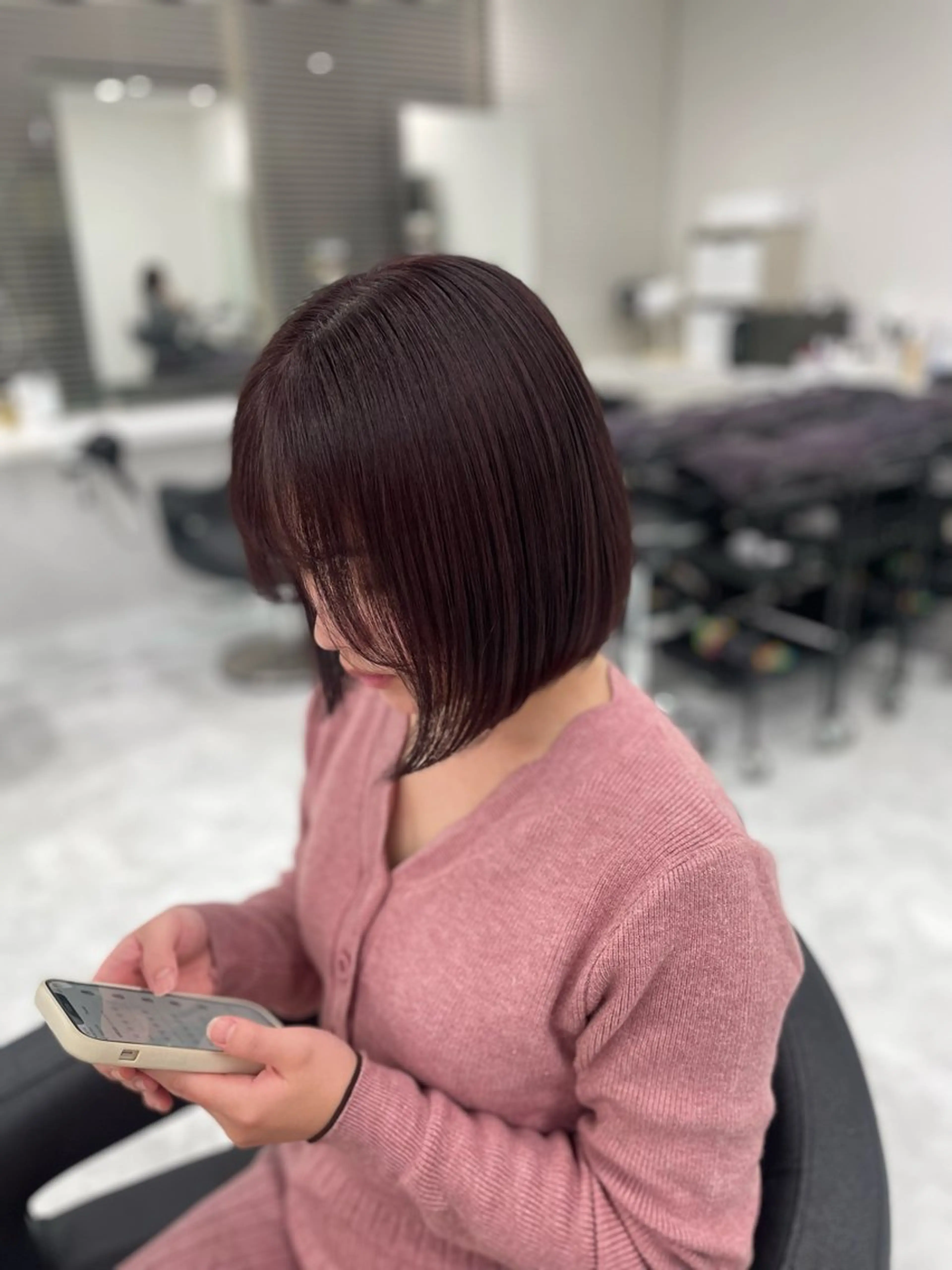 ショート カラー ラベンダーカラー ピンクカラー ピンクラベンダー ボブ カット ヘアカラー 縮毛矯正 トリートメント 💗トレンド暖色ヘア Natsumi 💗のヘアスタイル