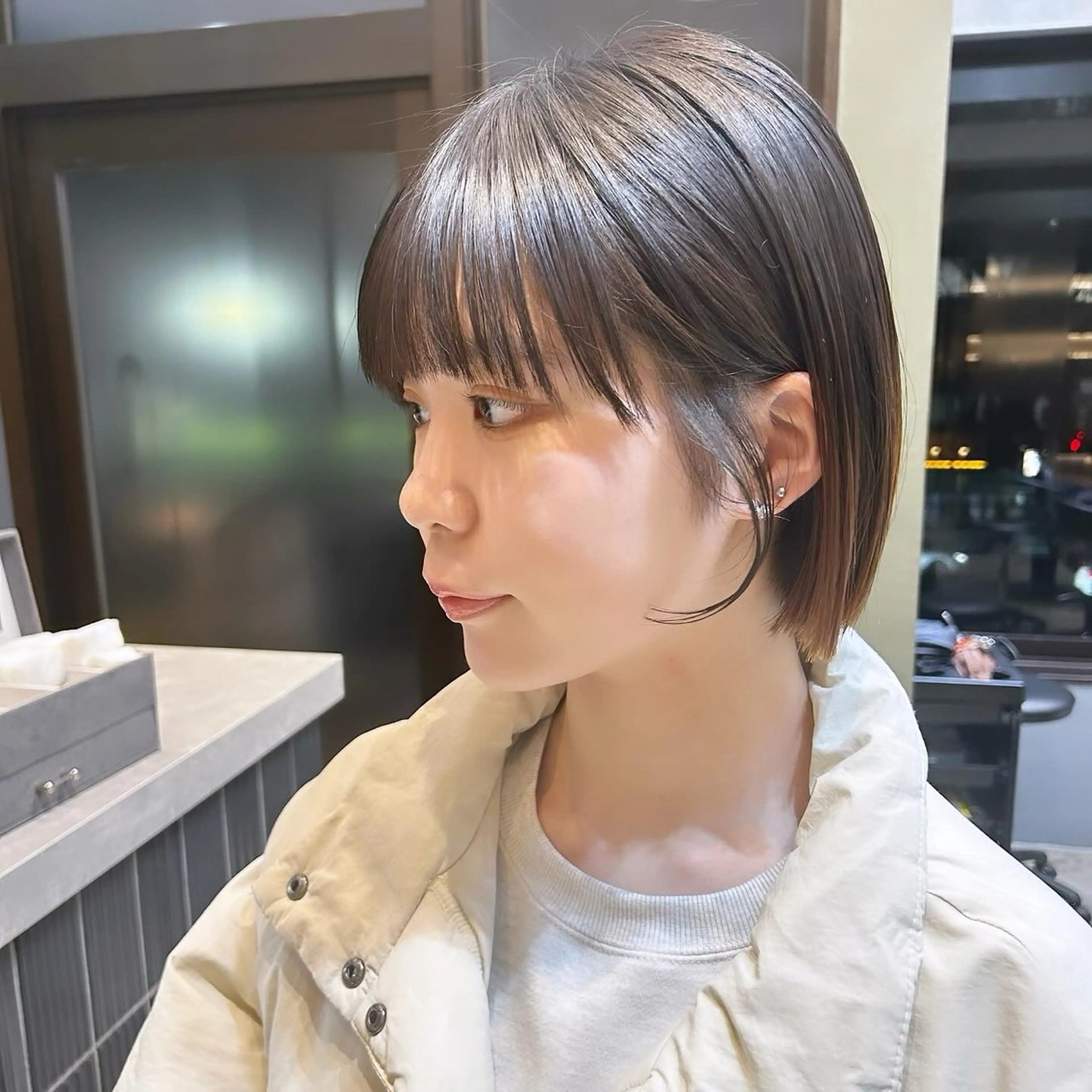 ショート 田中 励也 縮毛矯正のヘアスタイル