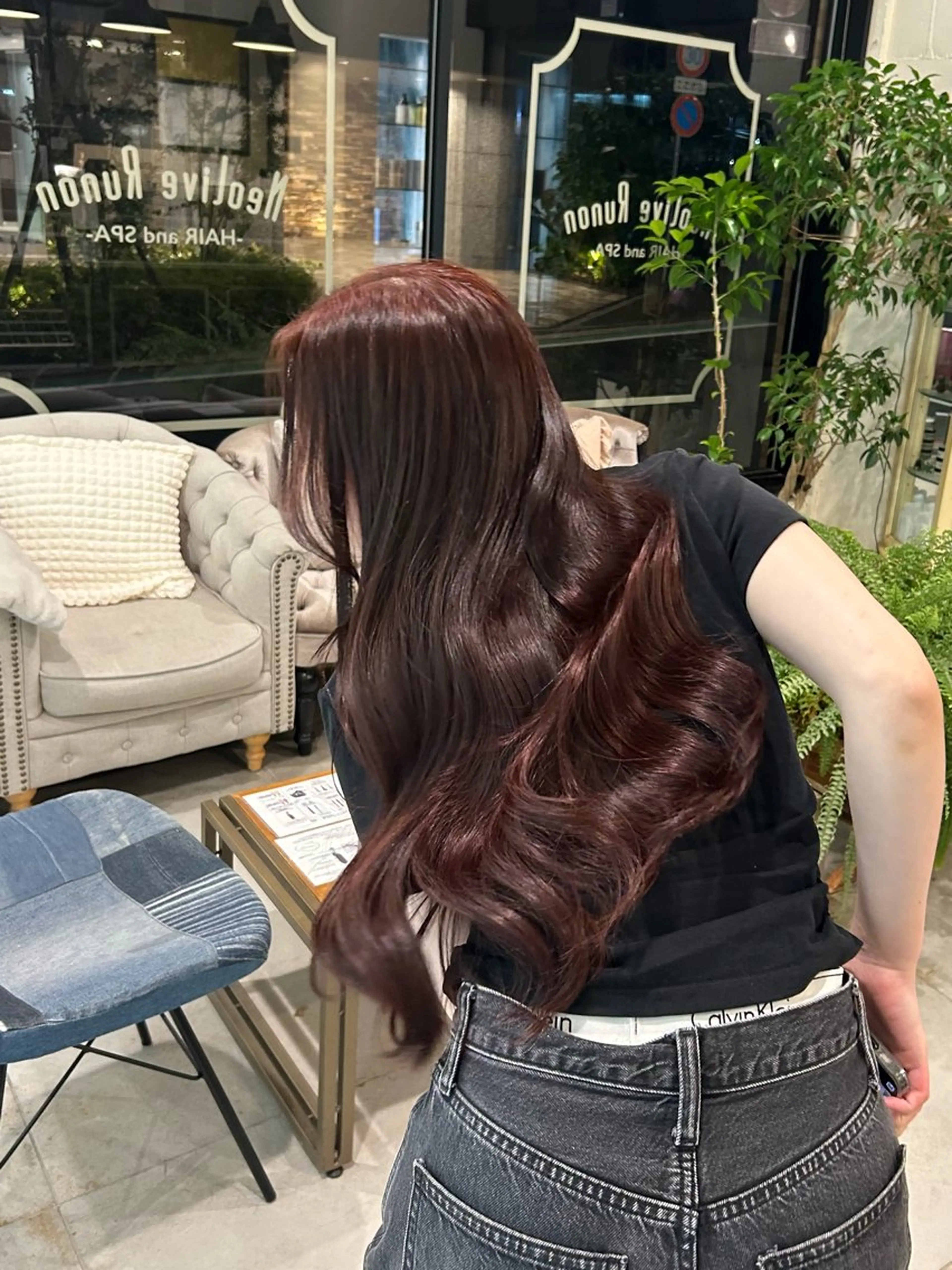 ロング カラー ヘアカラー トリートメント 🫐 キナリ🫐のヘアスタイル
