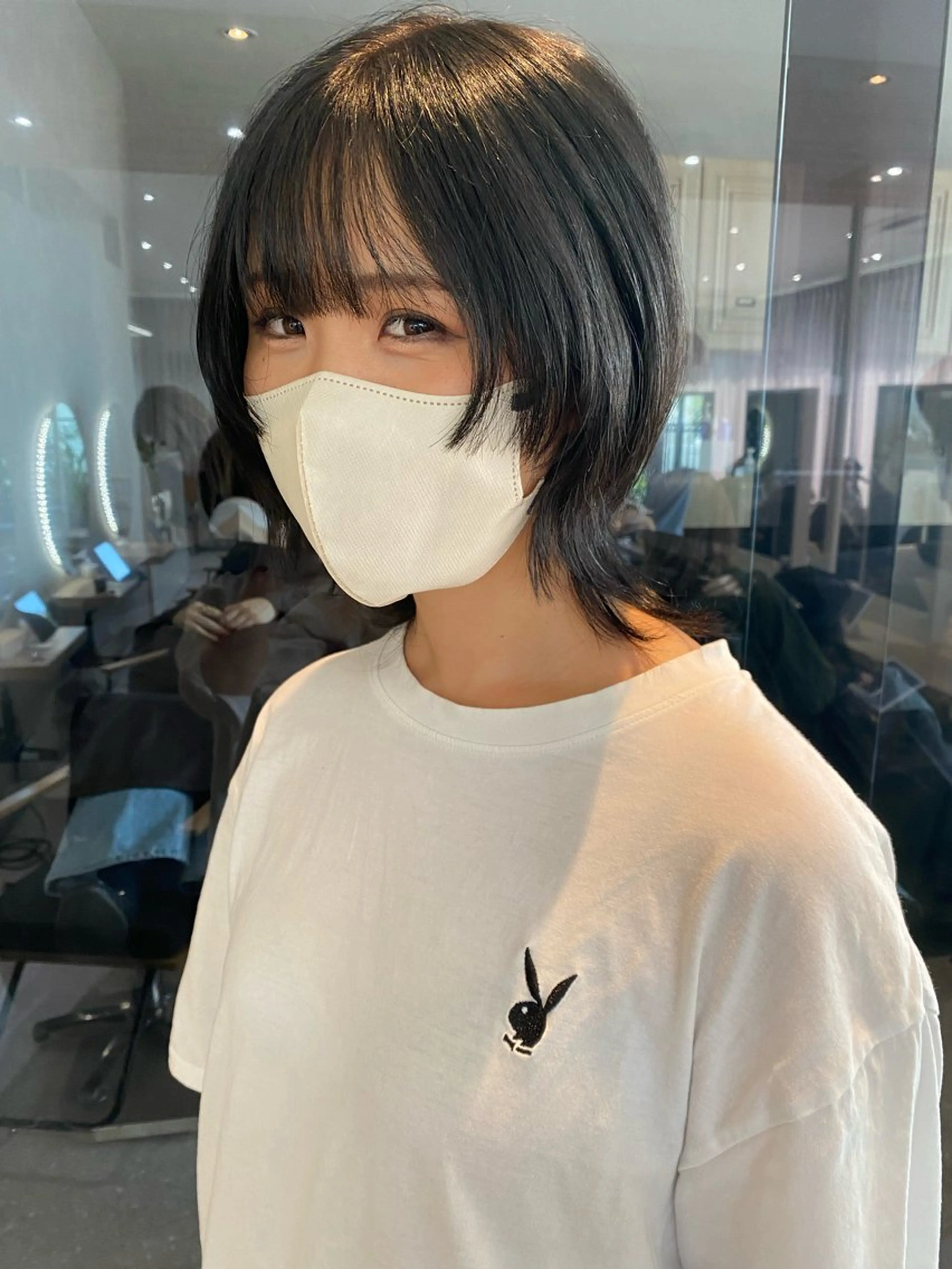 ミディアム カラー カット ヘアカラー トリートメント Asumi 髪質改善のヘアスタイル