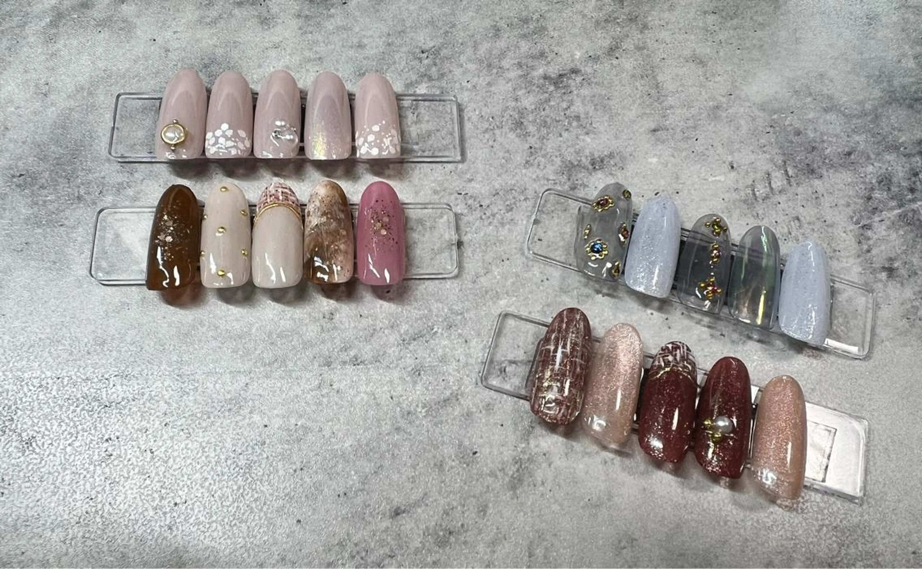 ネイル マグネットネイル ツイードネイル N.plus NaiLのネイルデザイン