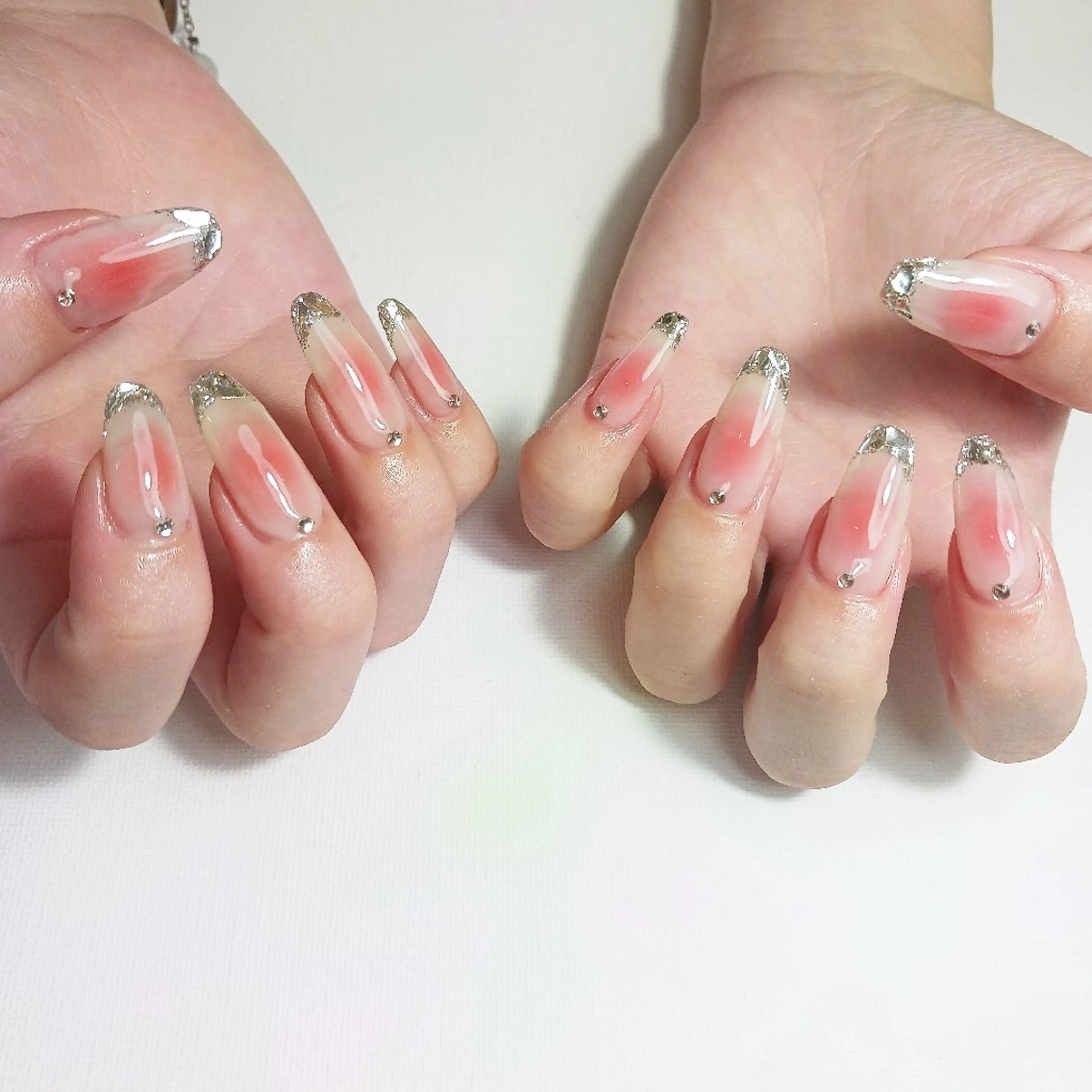 ネイル チークネイル フレンチネイル ジェルネイル ガラスフレンチ 持ち込み ハンドネイル owlnail /持込みデザイン専門のネイルデザイン