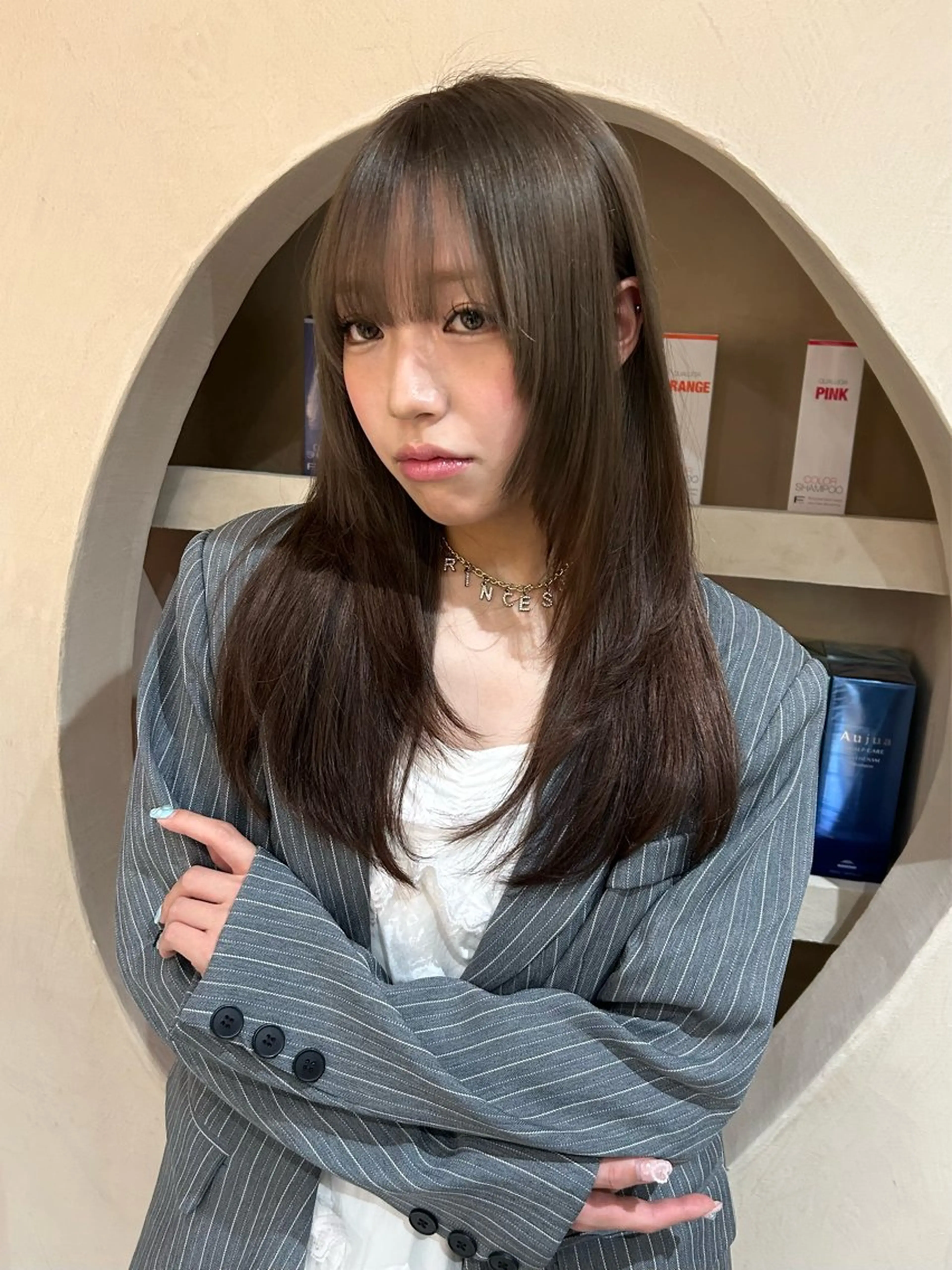 セミロング ヘアカラー カラーモデル様募集中 ／もえまるのヘアスタイル