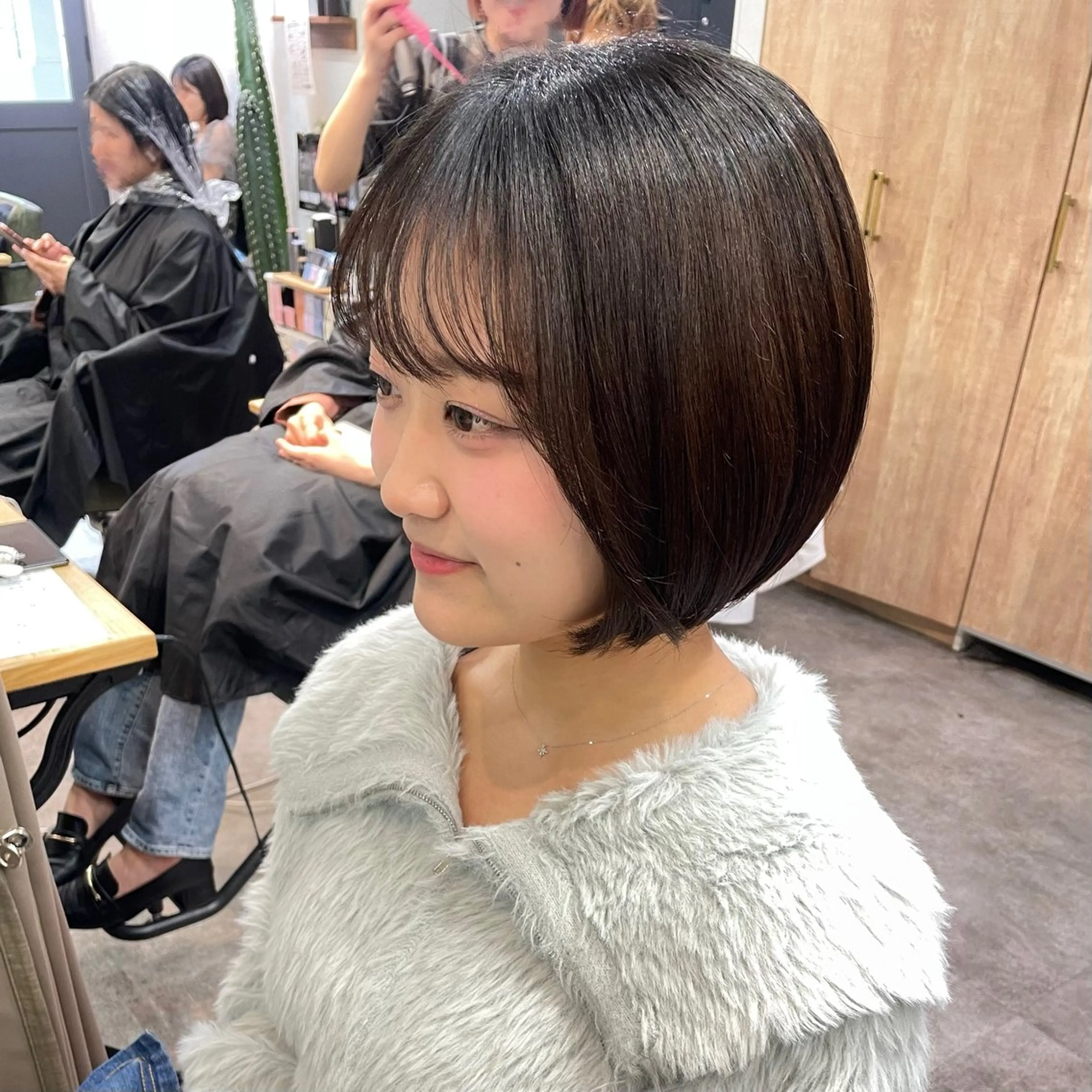 ショート ボブ カット 艶感カラー/髪質改善 /縮毛矯正/airiのヘアスタイル