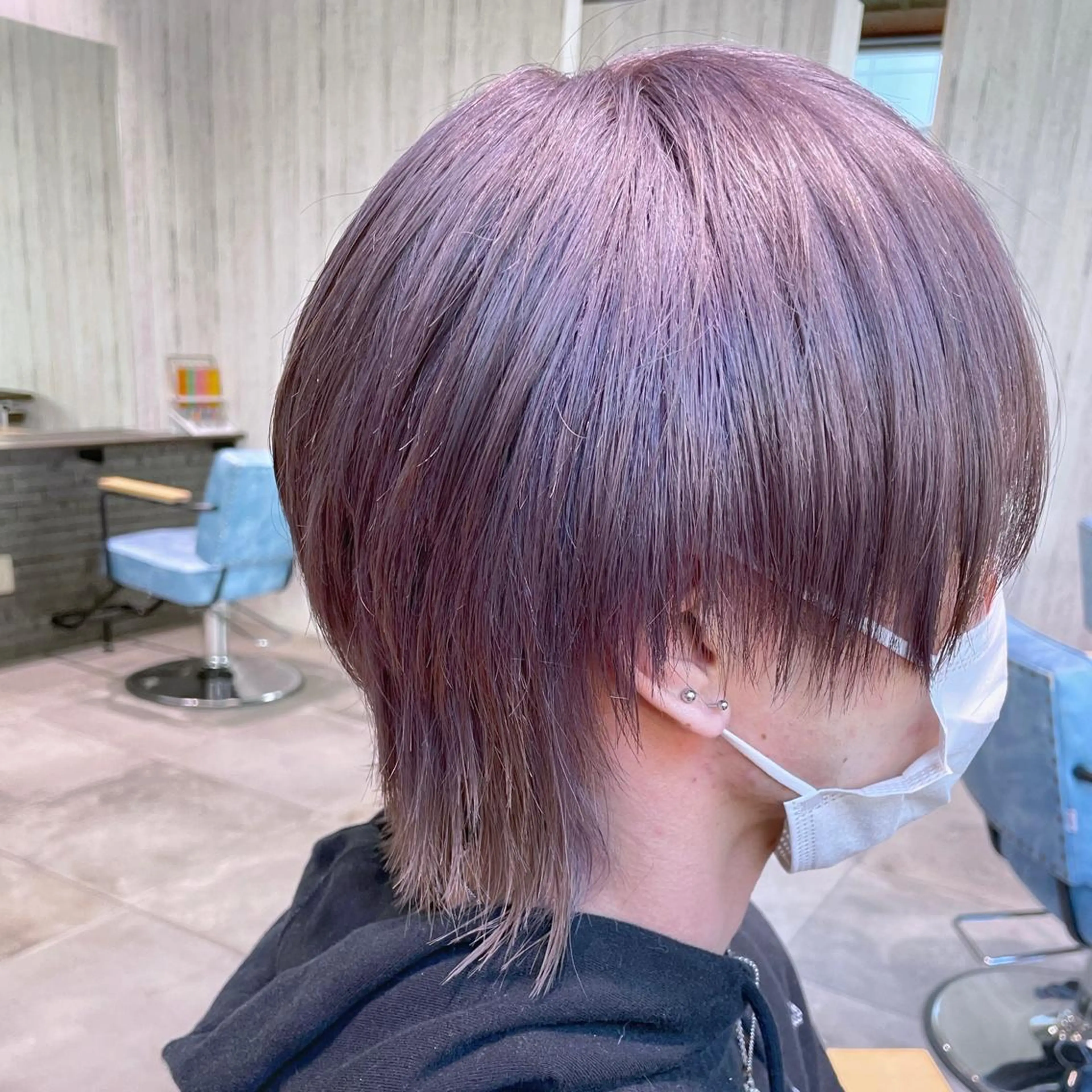 ミディアム カラー メンズ EMANON新宿南口所属・🦄中性ウルフ ☁️Shiori🦄のヘアスタイル