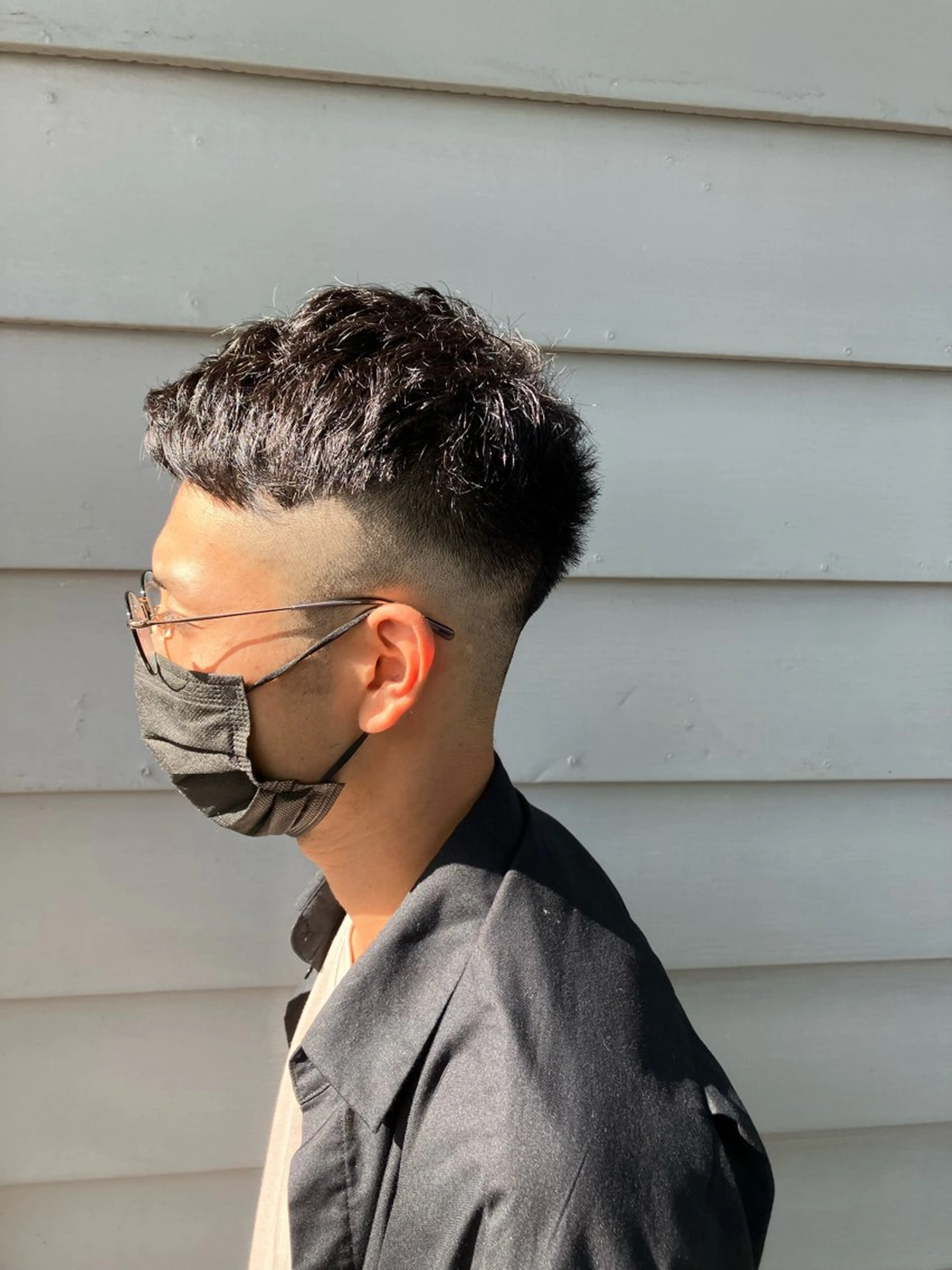 ショート メンズ フェードカット カット 佐藤悠生/ メンズカット．パーマのヘアスタイル