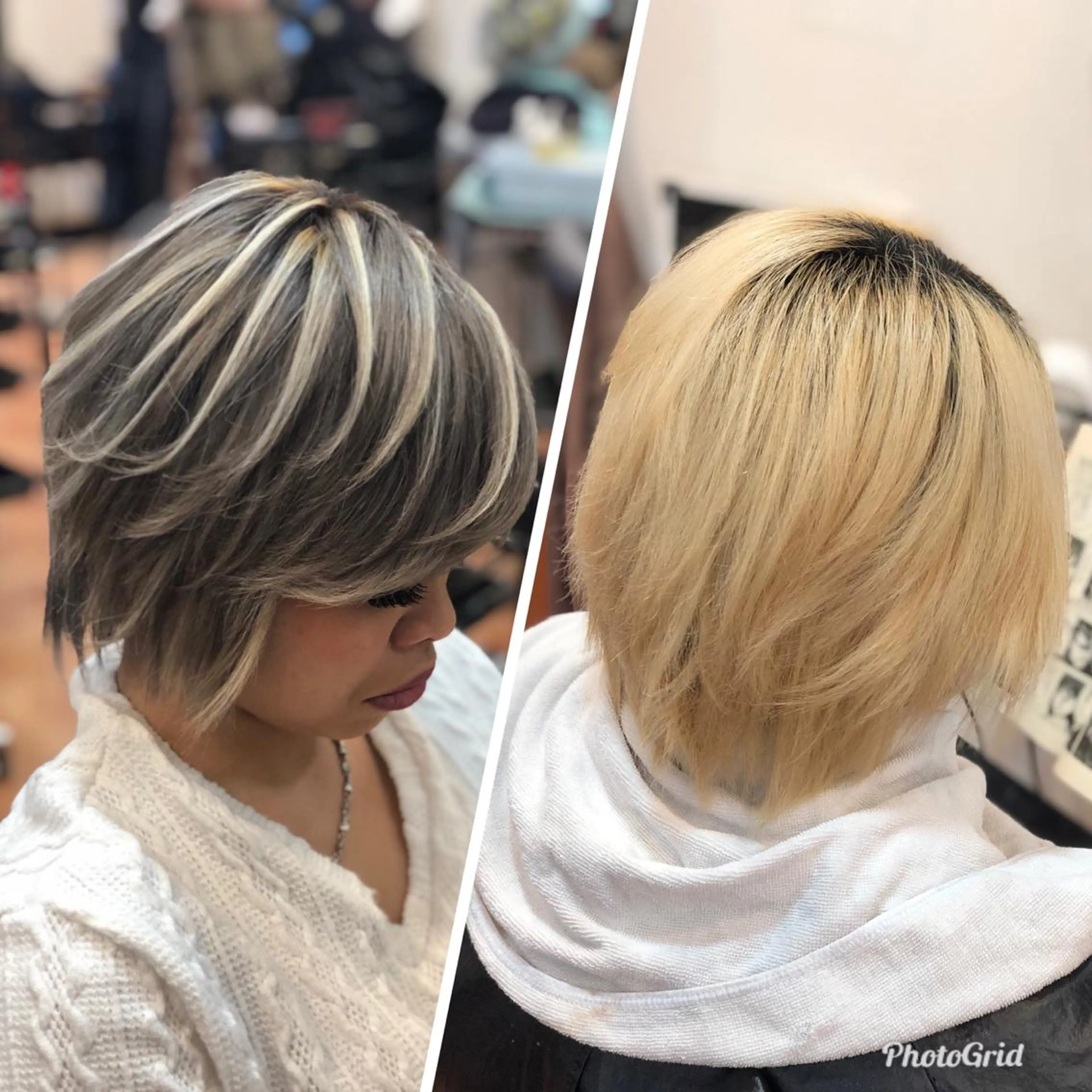 ショート ハイライト ヘアカラー トリートメント LOCO Ko-kiのヘアスタイル