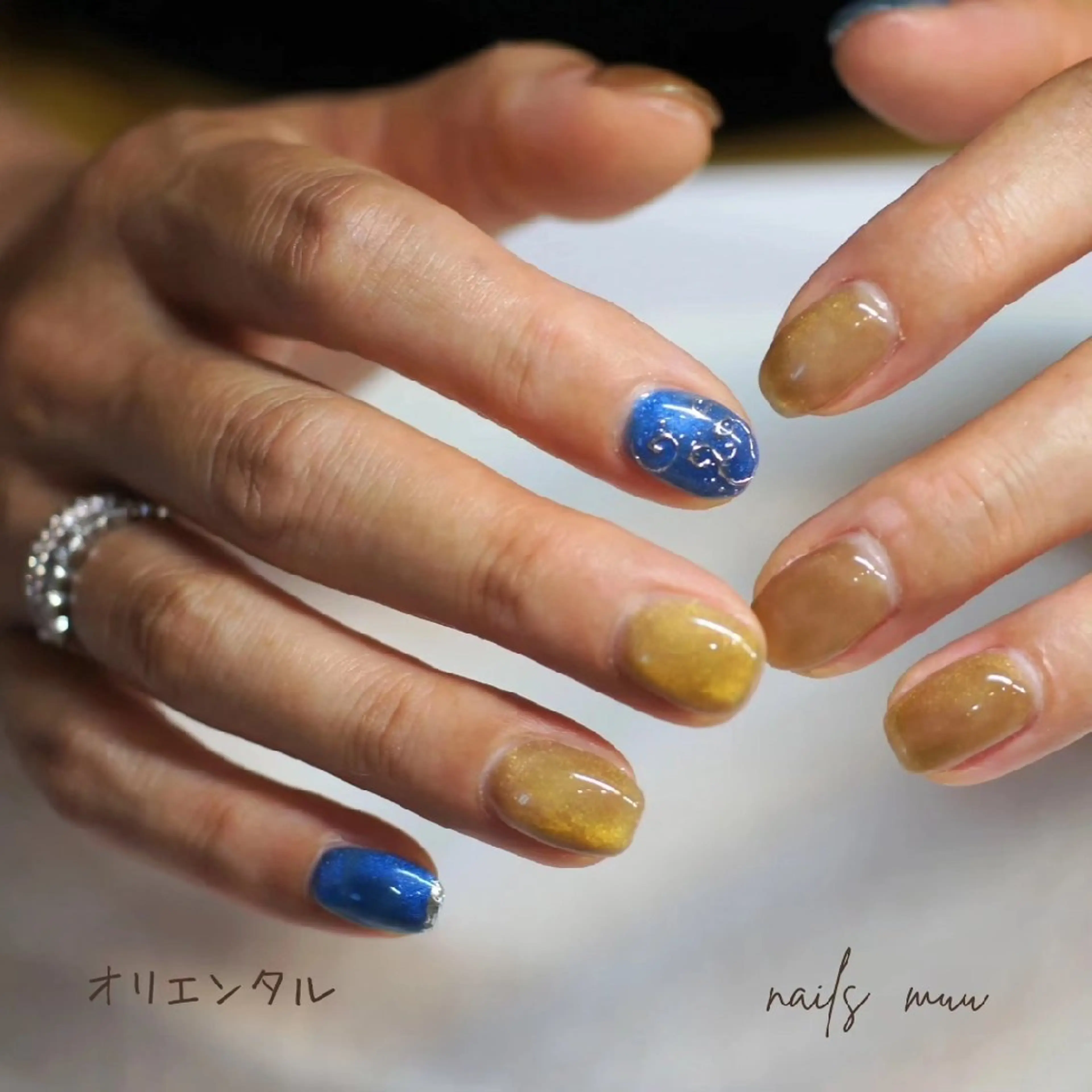 ネイル アートネイル マグネットネイル nails muu まゆのネイルデザイン
