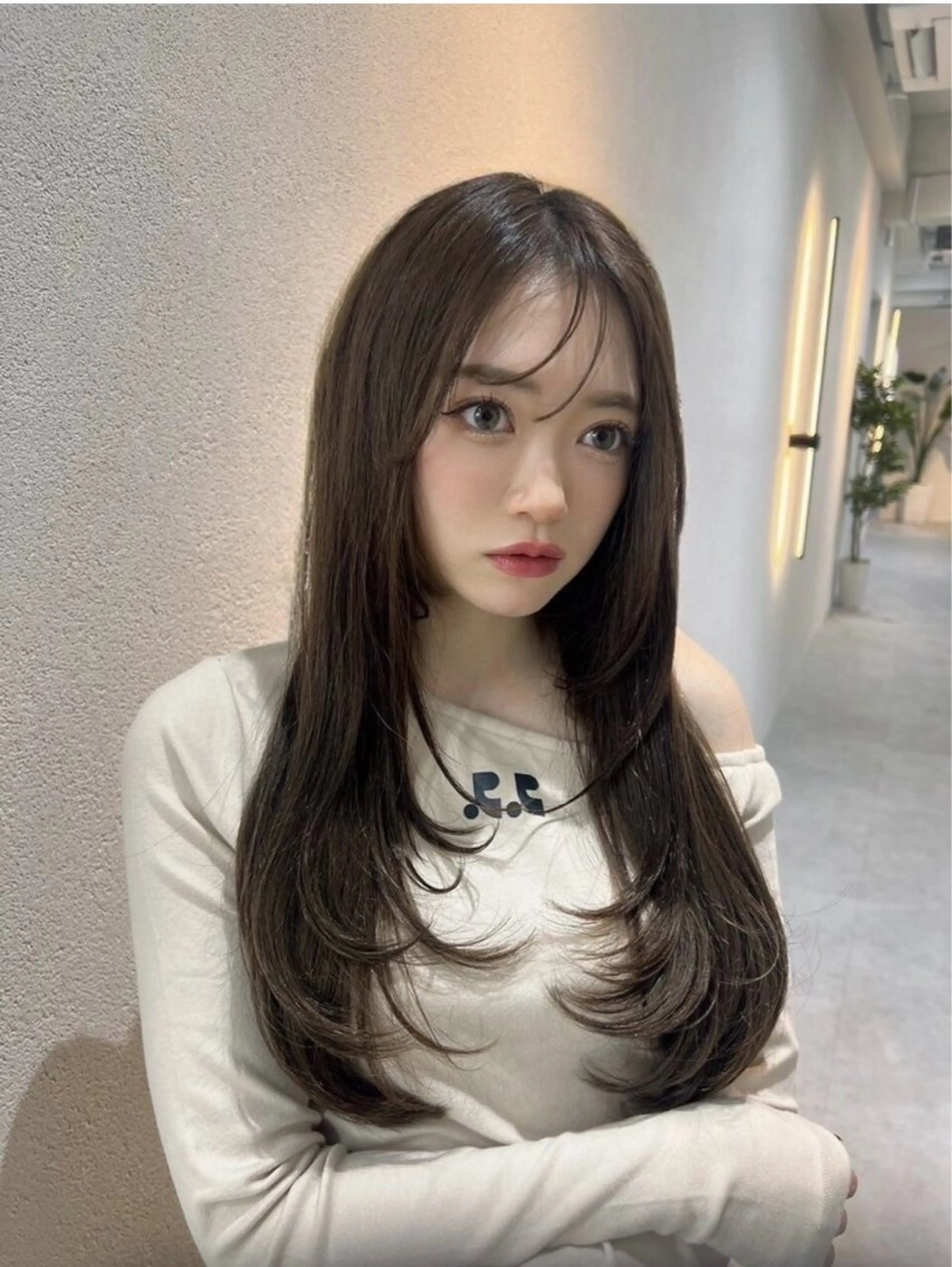 ロング ヘアカラー トリートメント 👑人気韓国ヘア👑 髪質改善Zina真鍋のヘアスタイル