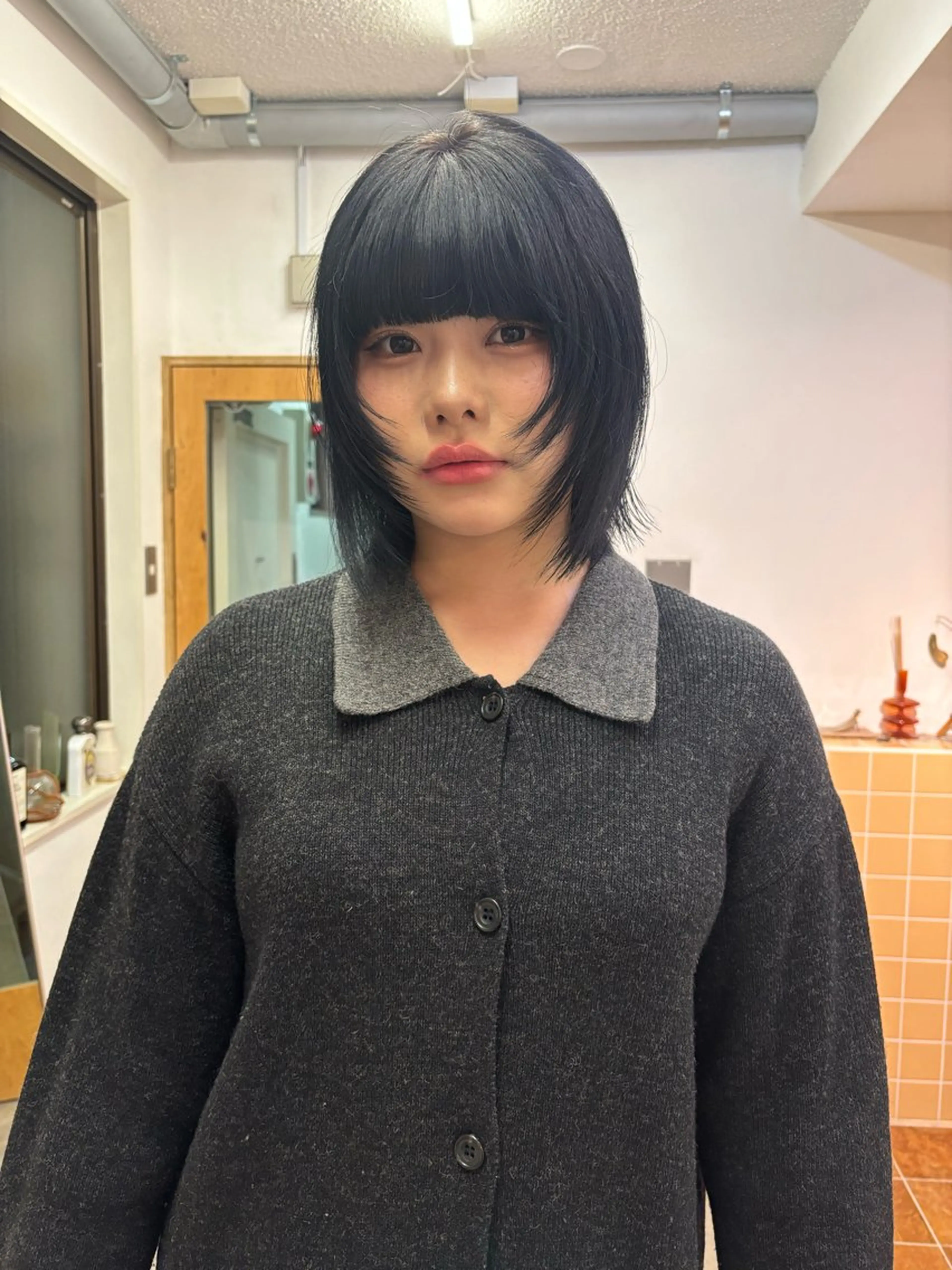 ミディアム カラー カット ヘアカラー トリートメント sakura🌸 レイヤー/nelkeのヘアスタイル