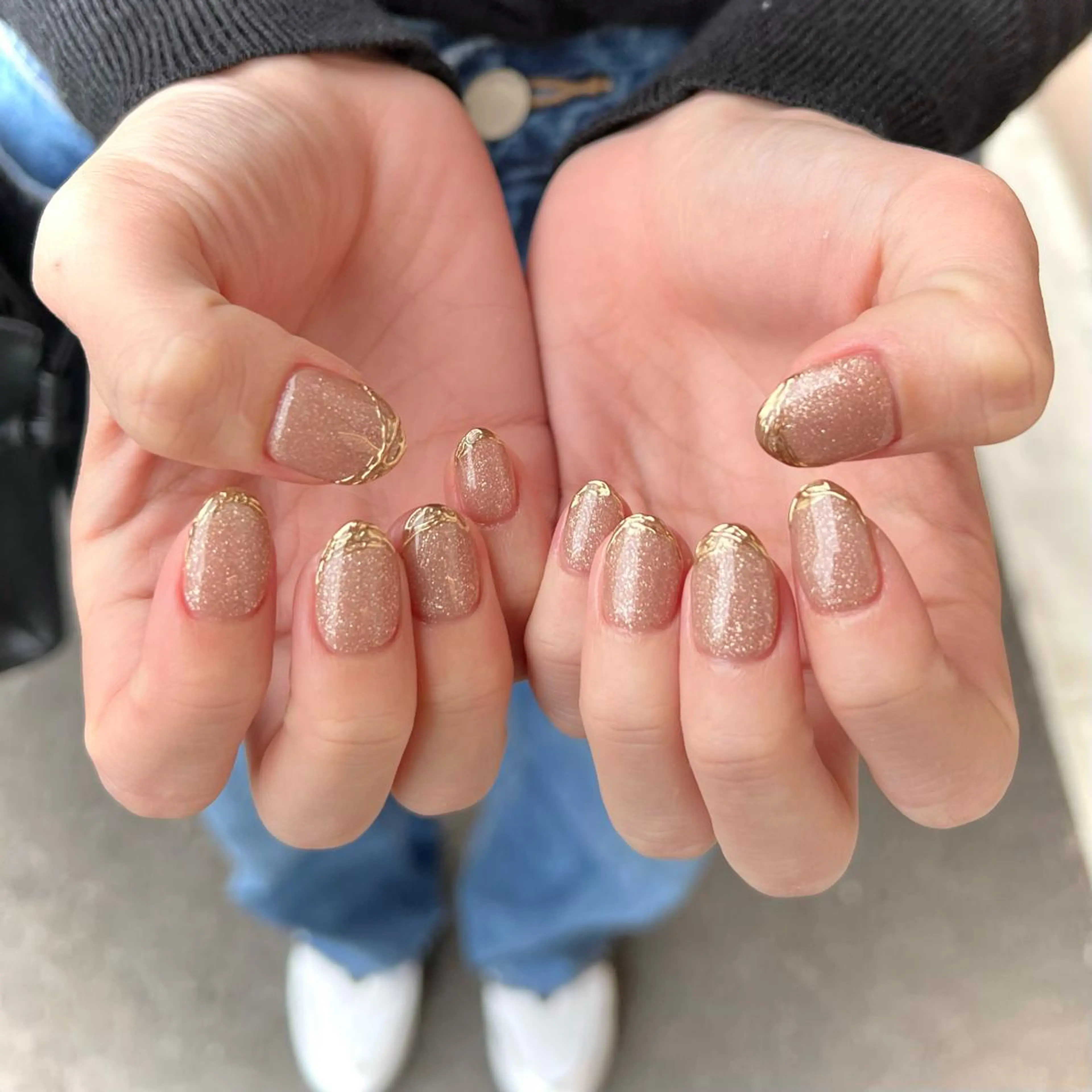 ネイル ゴールド ミラーネイル シルバー noir（ﾉｱｰﾙ） 豊田・岡崎￤airiのネイルデザイン