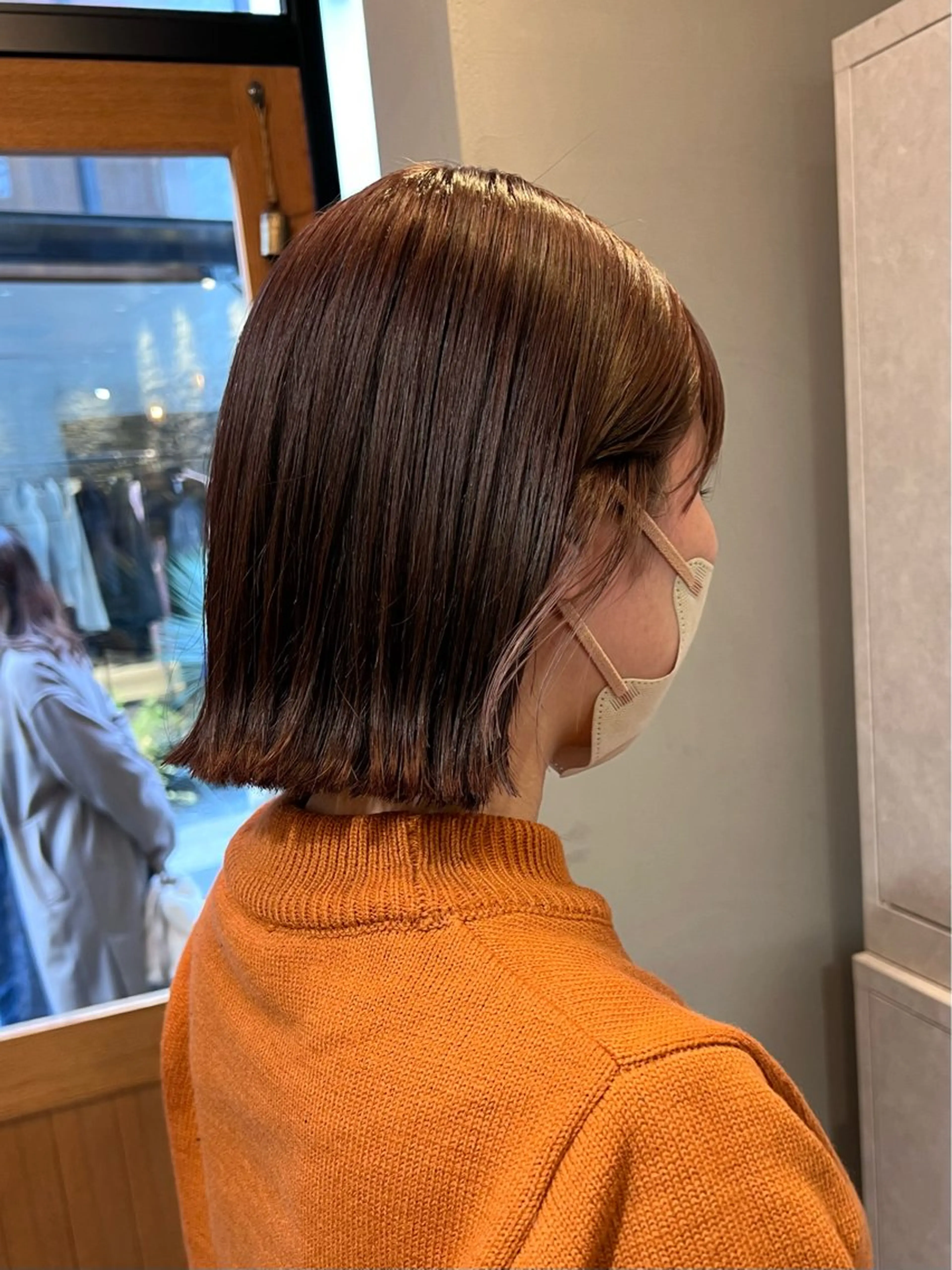 ショート カラー 切りっぱなしボブ ボブ 神戸ボブ✂️ ioe三宮/田 伸佳のヘアスタイル