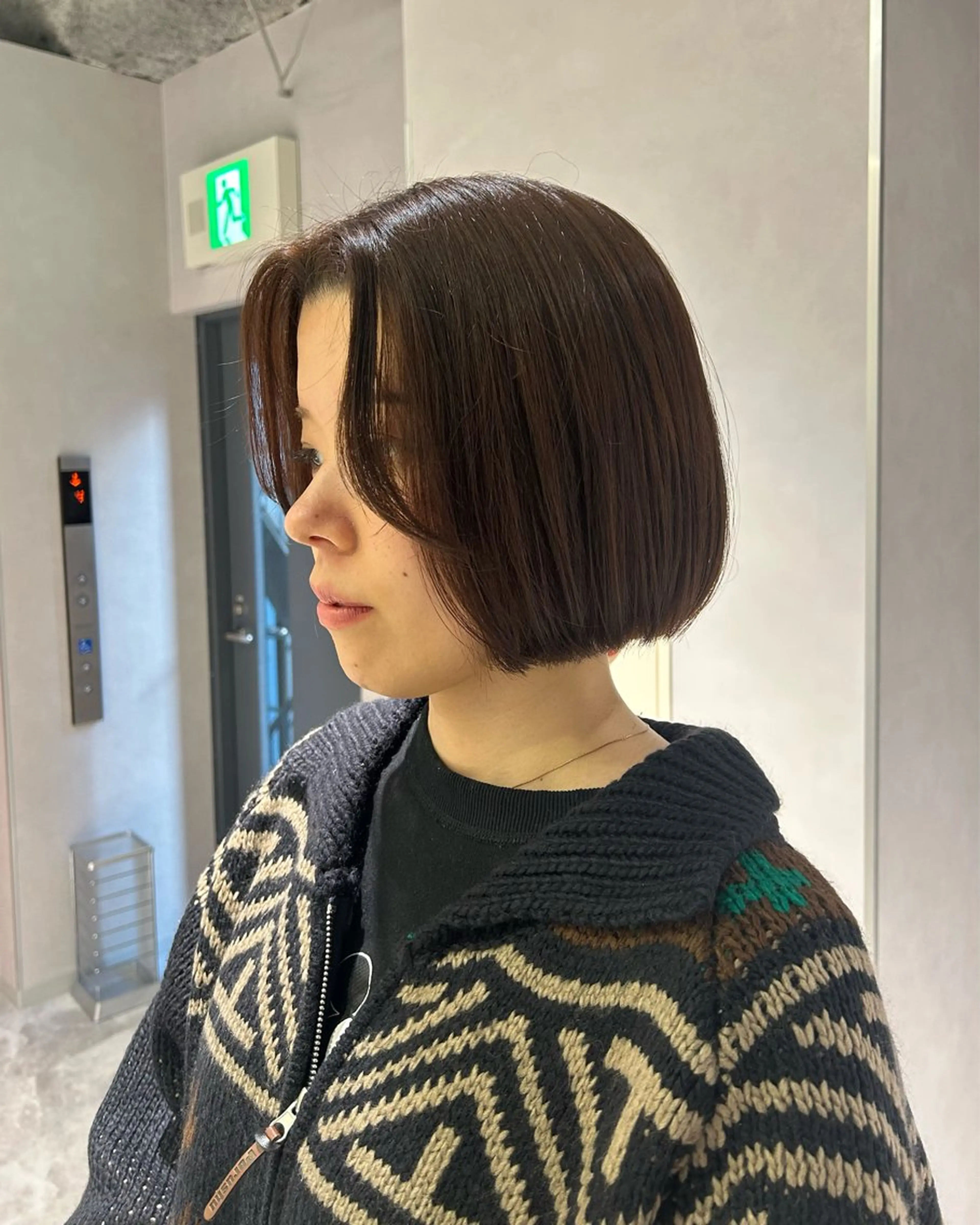 ショート 切りっぱなしボブ ボブ 寺川留以 /カットモデル募集中のヘアスタイル