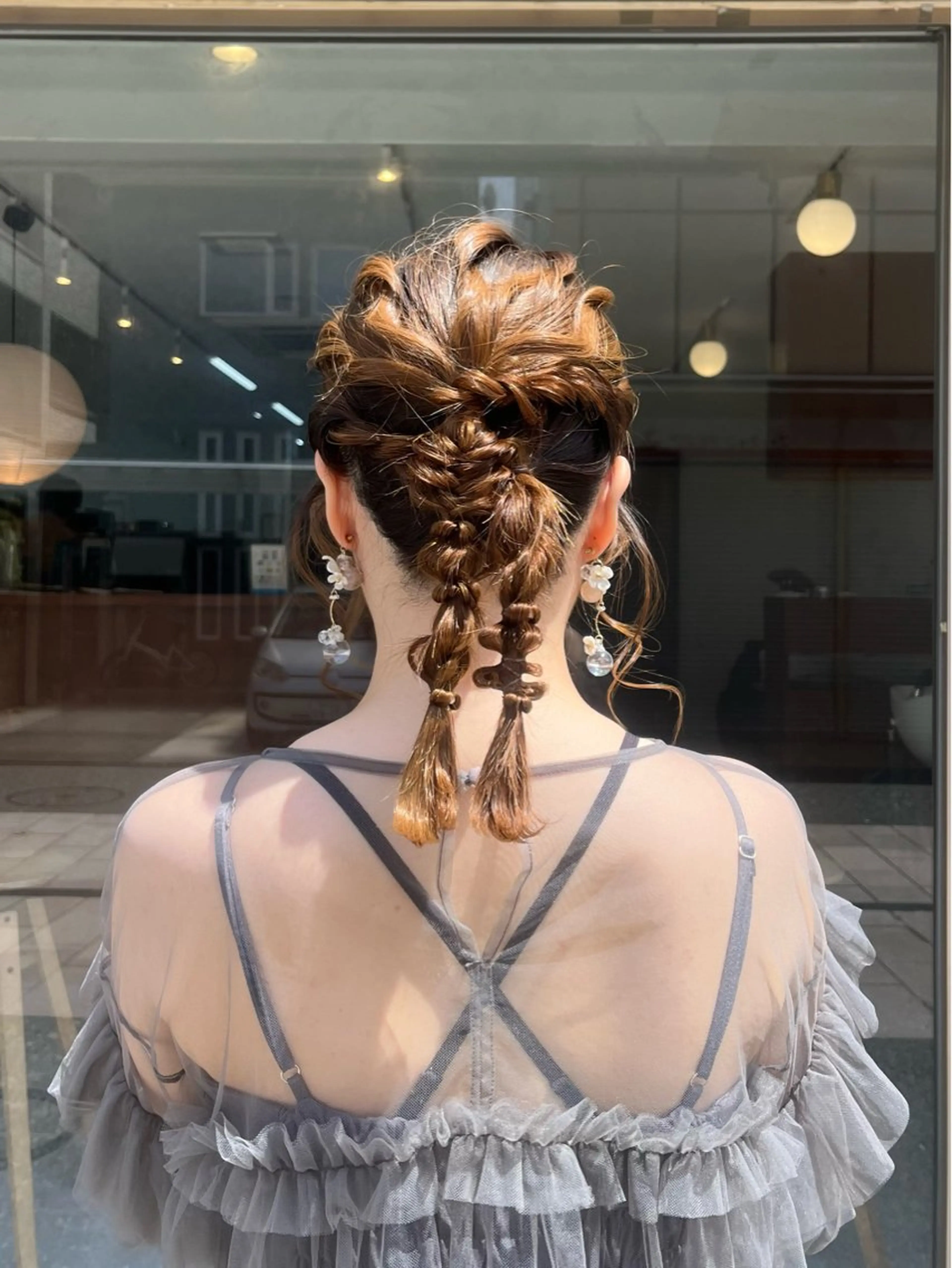 ミディアム ヘアアレンジ ヘアセット 🟣金沢駅近covo SHUNNA🟣のヘアスタイル
