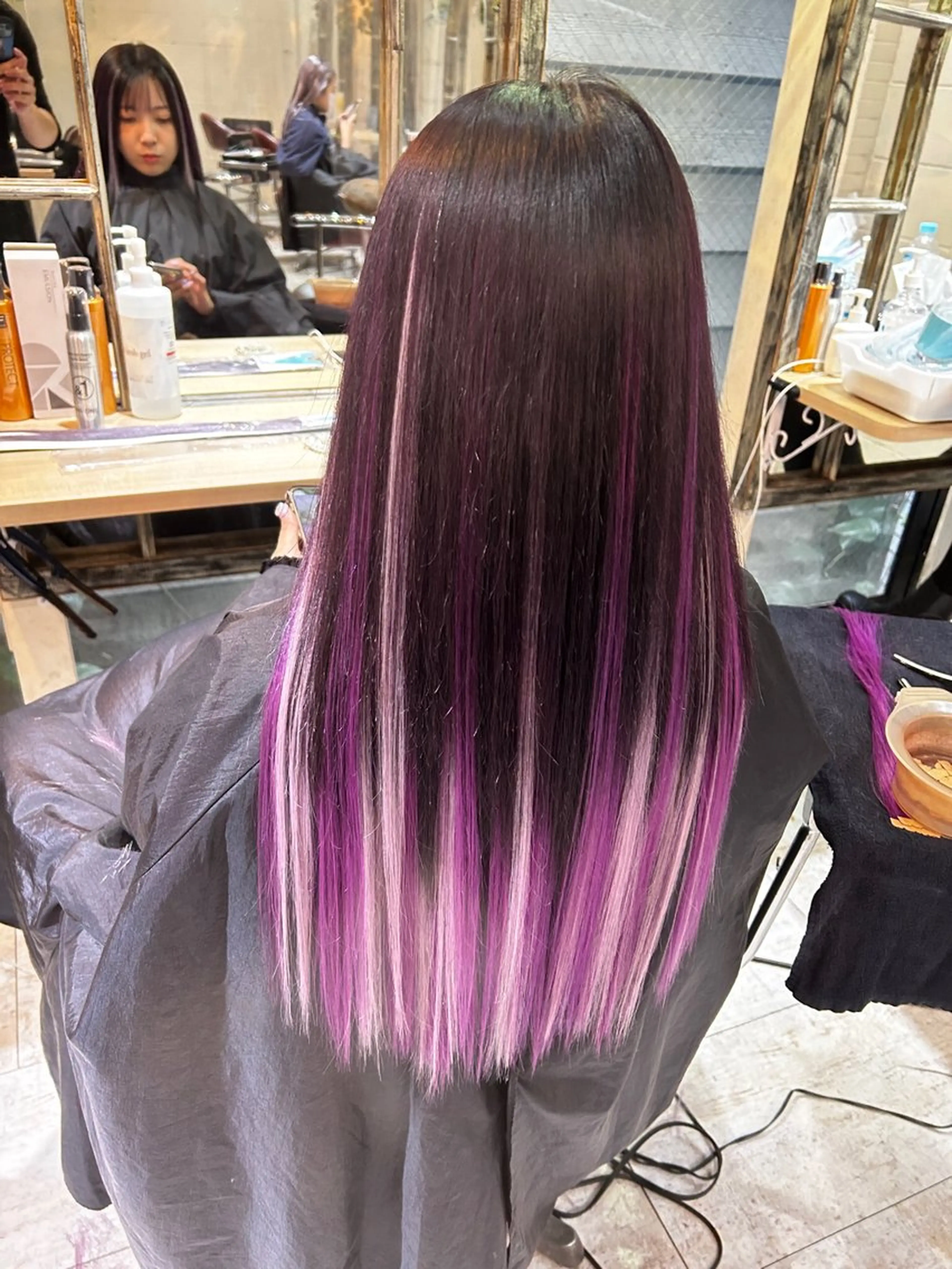 ロング カラー ‼️最新ハネエクステ 原宿のヘアスタイル