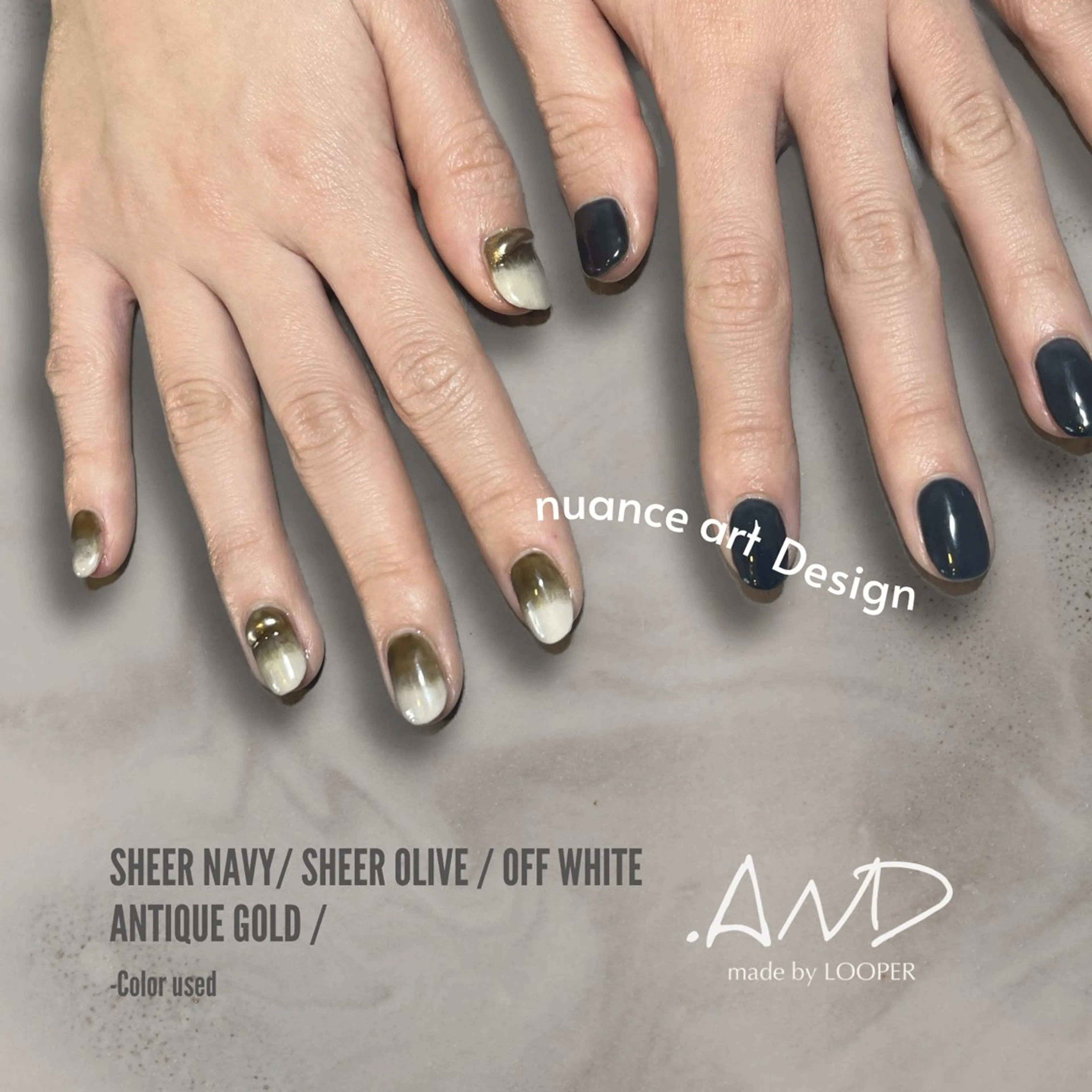 ネイル アートネイル ニュアンスネイル ハンドネイル LOOPER所属・mzh ...のネイルデザイン