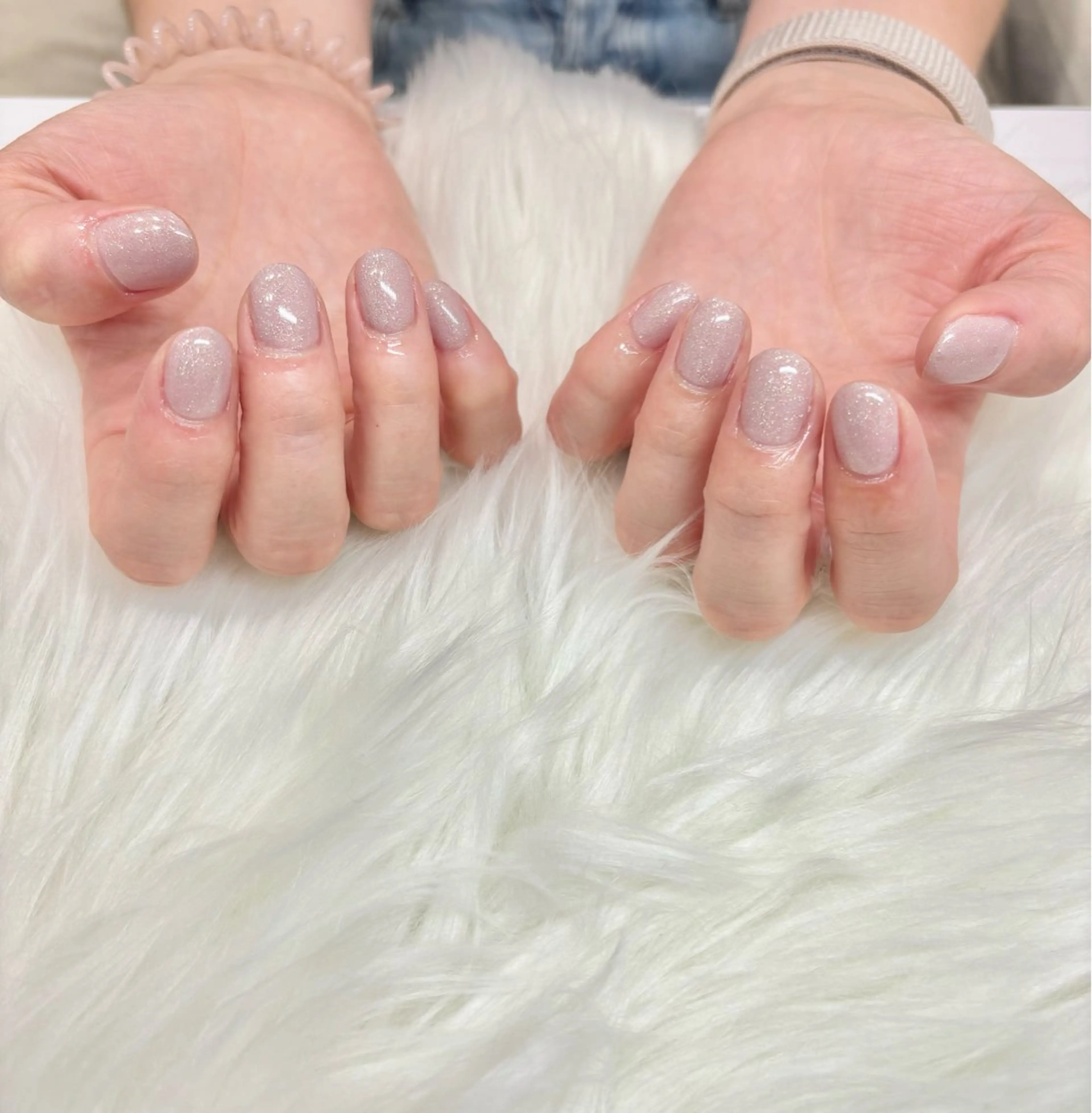 ネイル フレンチネイル グラデーション キラキラネイル 韓国ネイル マグネットネイル Angie Nail所属・Angie Nail CHIYURIのネイルデザイン