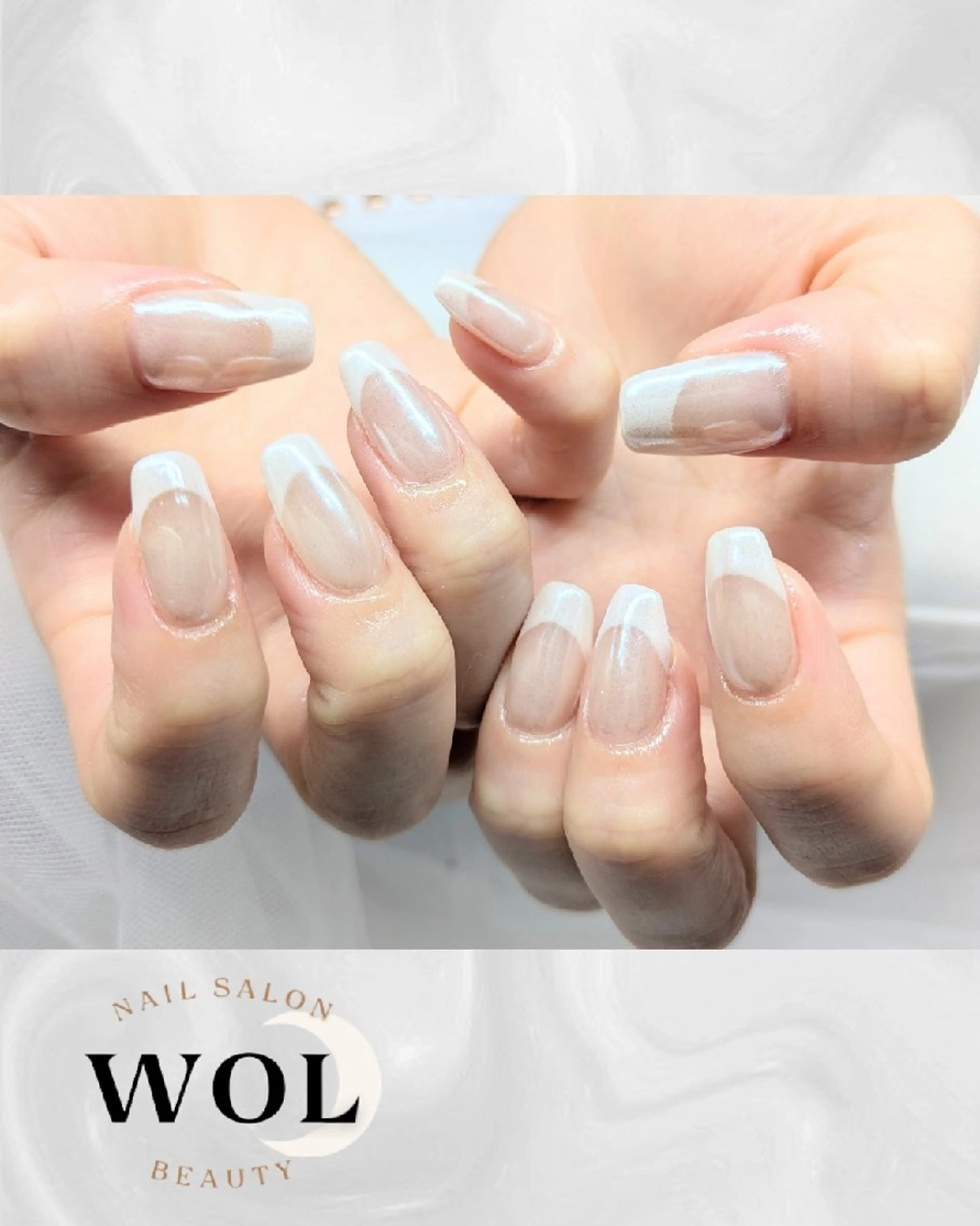 ネイル ホワイト ハンドネイル nailsalon🌙WOL所属・WOL🌙 momokoのネイルデザイン