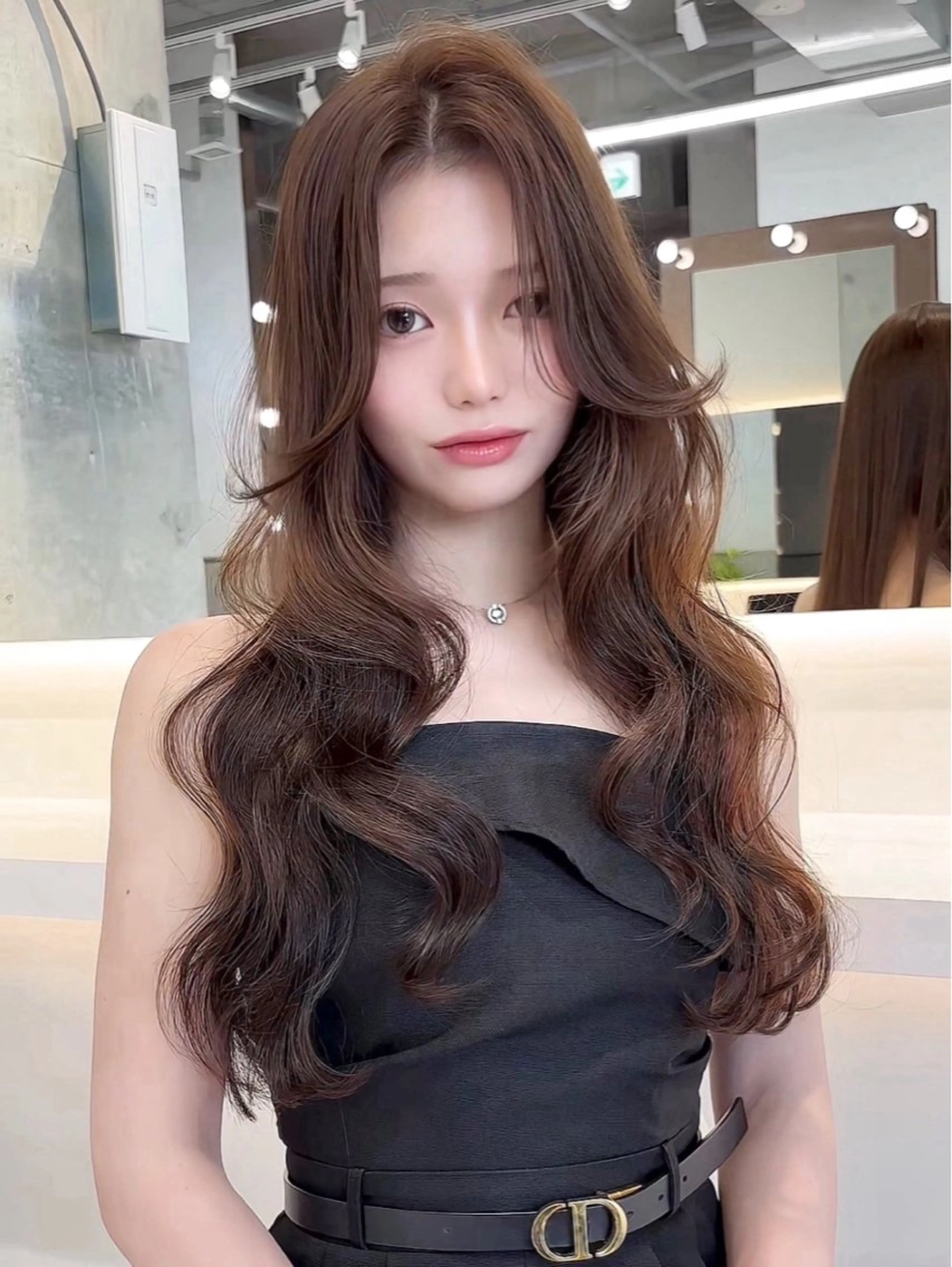 ロング カラー カット ヘアカラー トリートメント 韓国ヘア×髪質改善 サロンmareのヘアスタイル