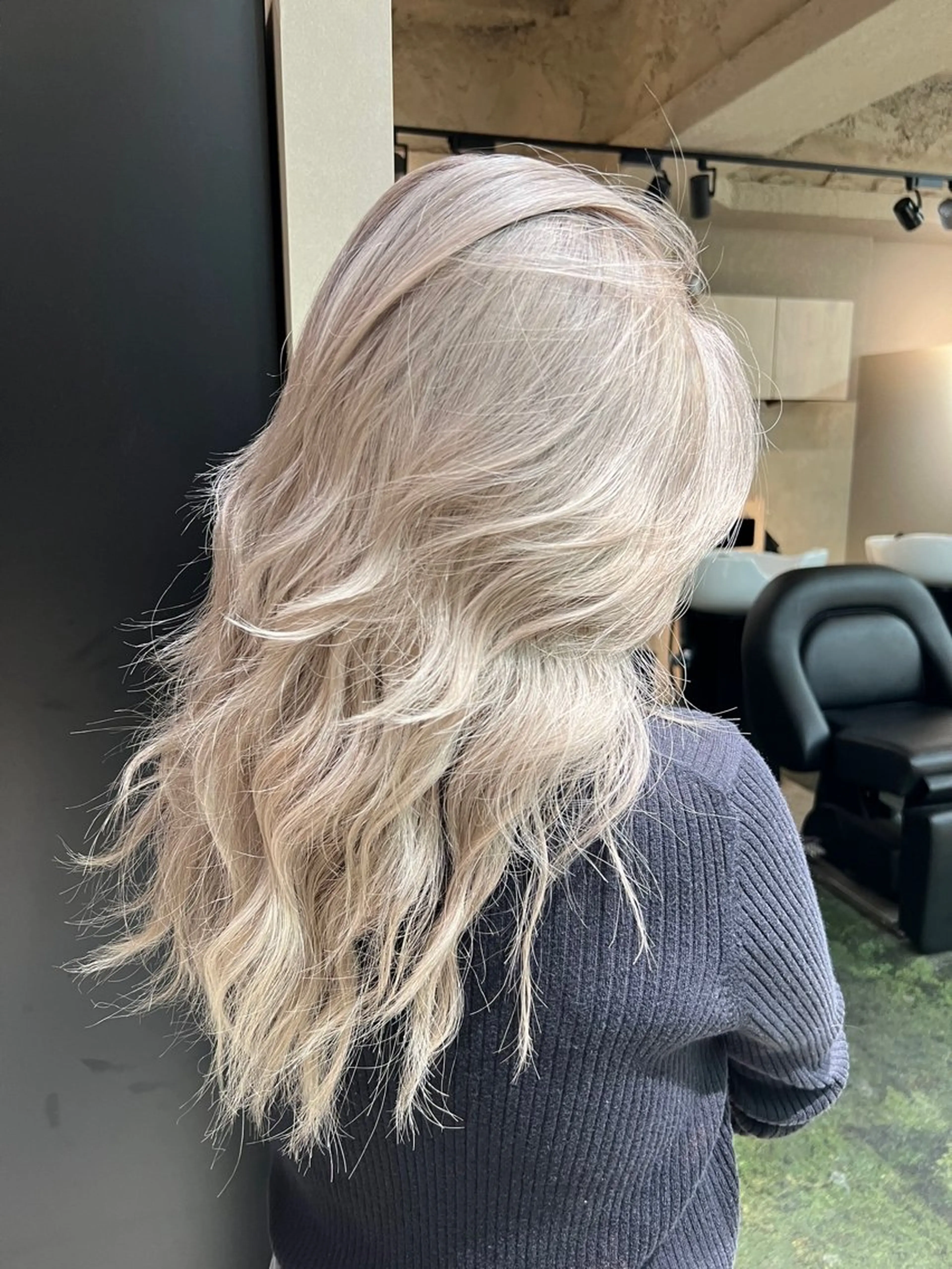セミロング カラー 💖難波レイヤー カット💖ツバサのヘアスタイル
