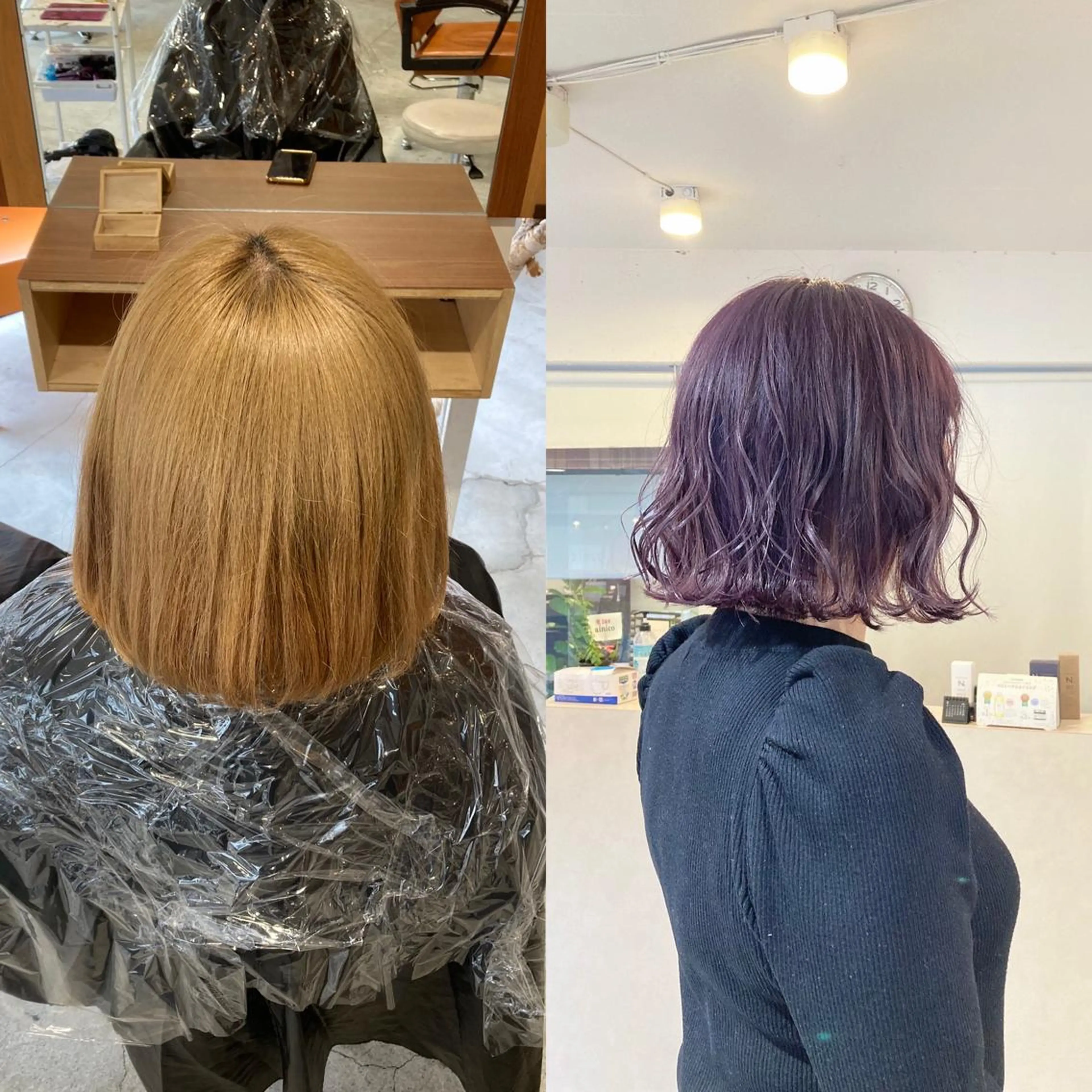 カラー ブリーチ ピンクカラー バイオレットカラー 💗モテ髪 ハイトーンあや💗のヘアスタイル