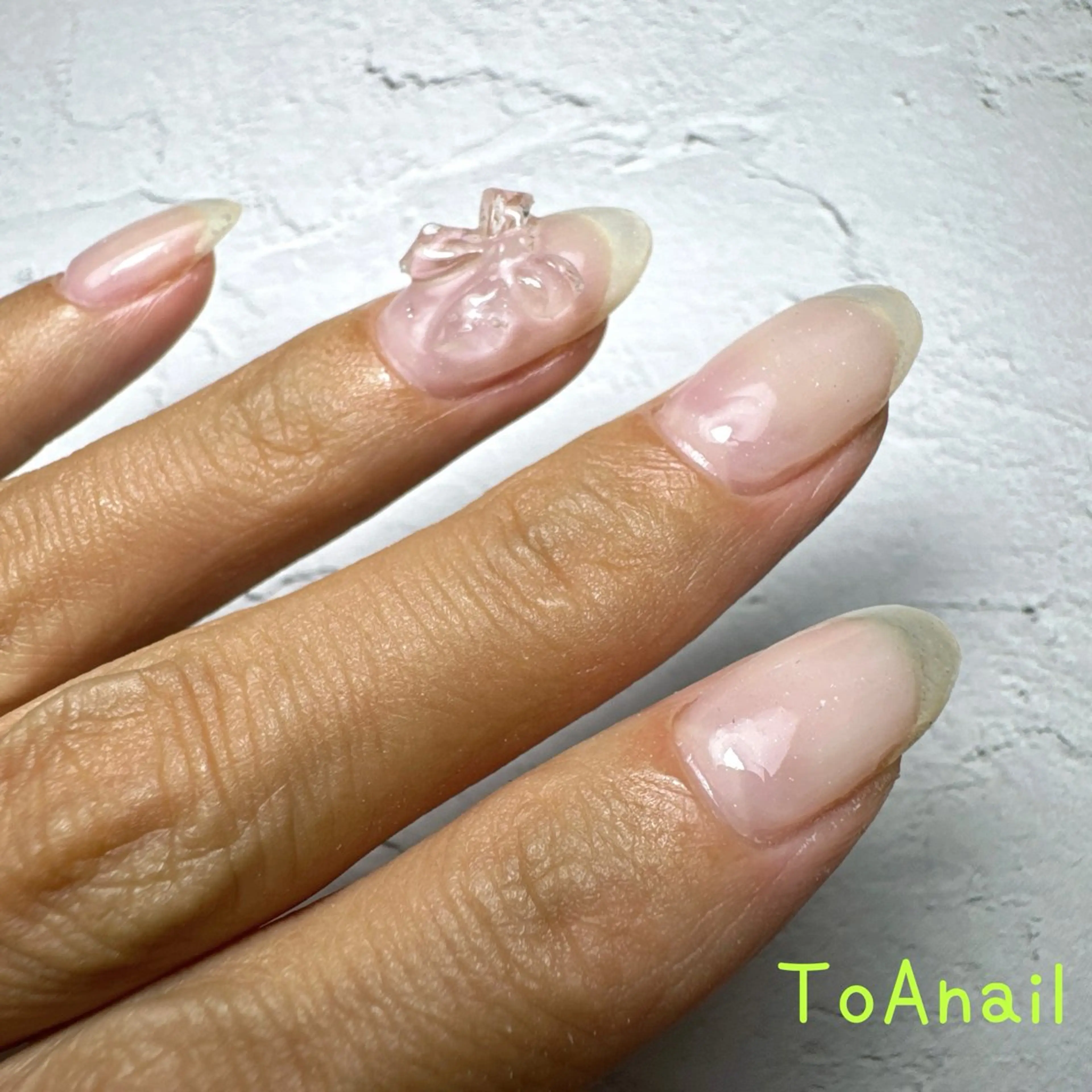 ネイル クリアネイル ジェルネイル ToA nailのネイルデザイン