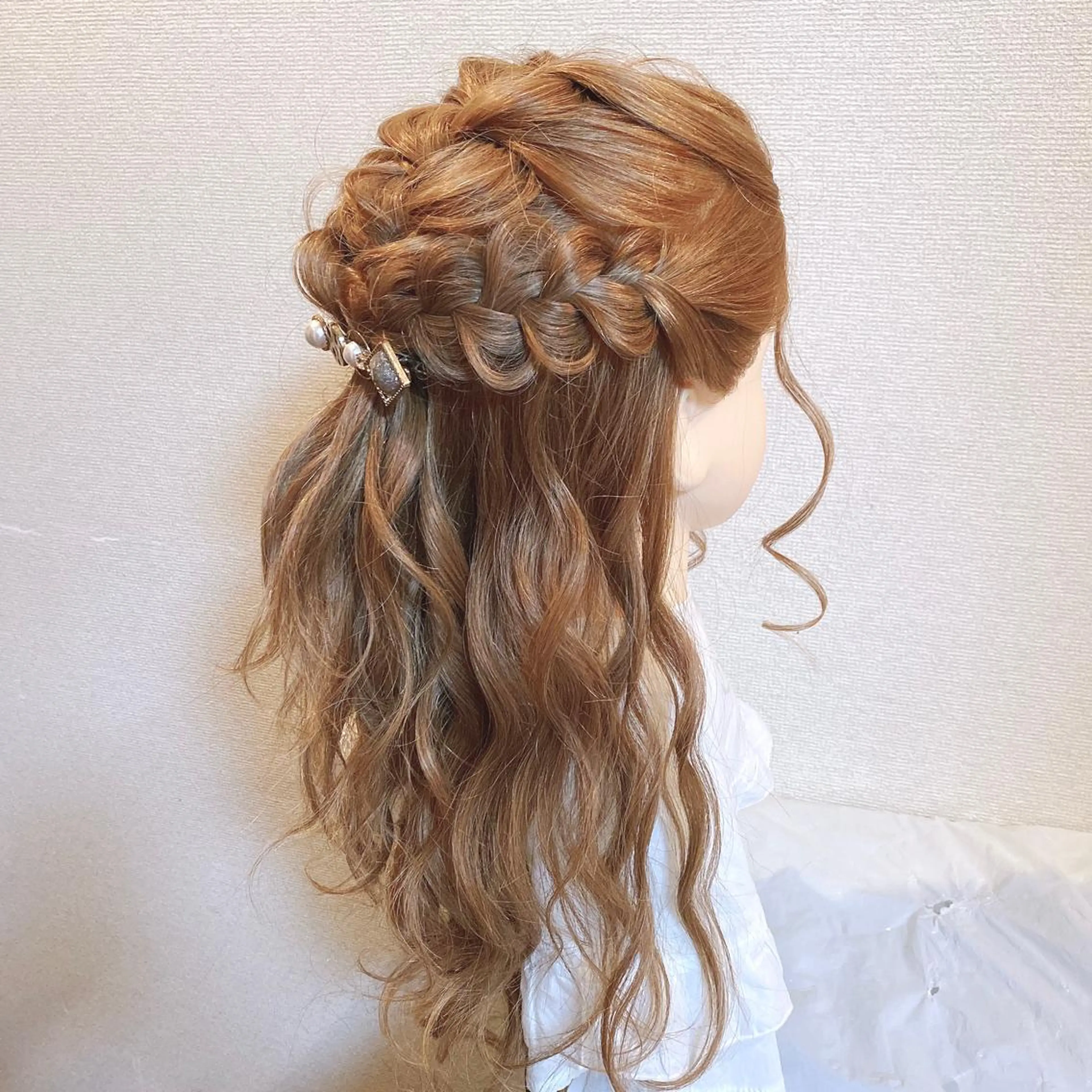 ロング ヘアアレンジ ハーフアップ an池袋本店所属・🌷吉野ひかり🌷 カットモデル募集✂️のヘアスタイル