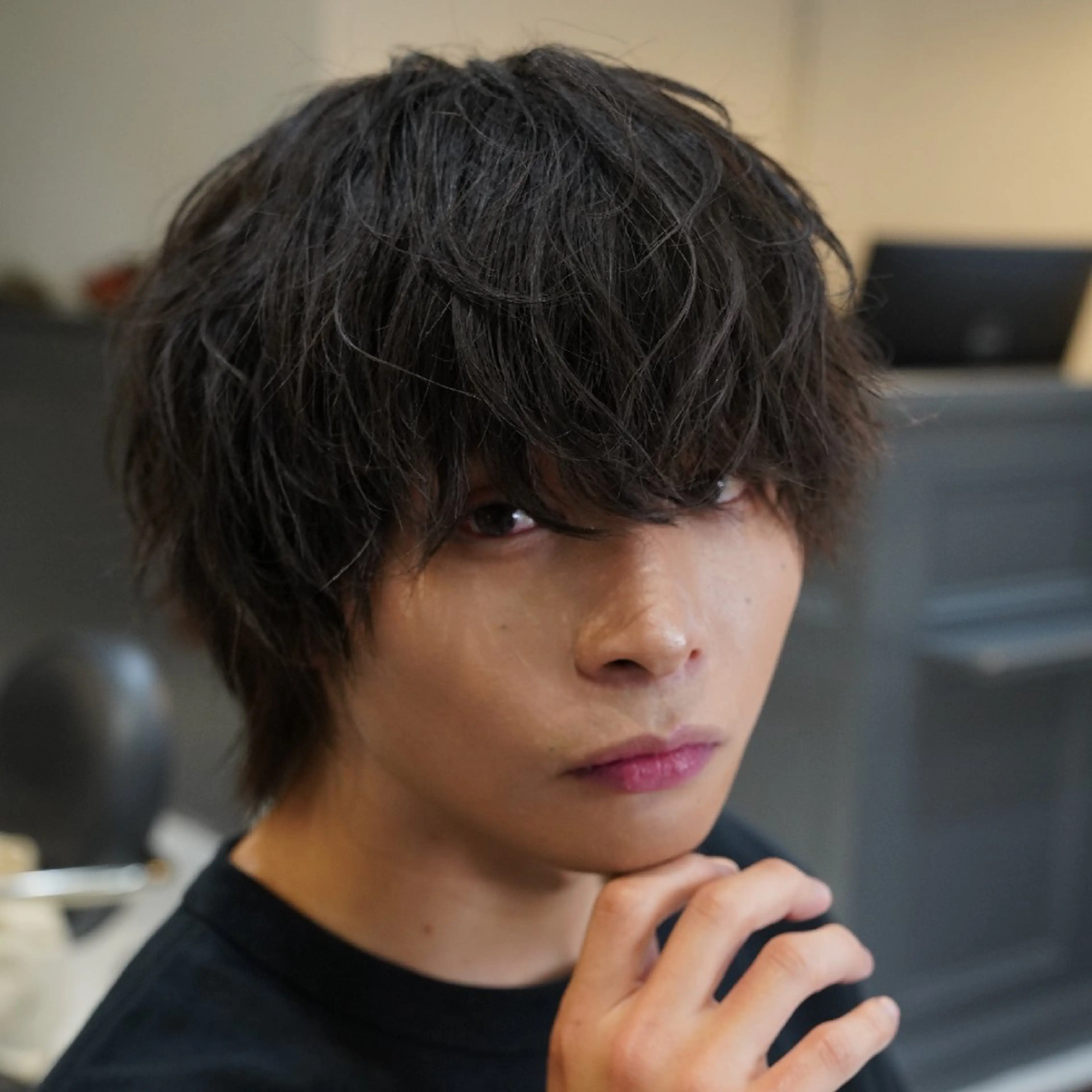 ショート メンズ パーマ マッシュ カット パーマ トリートメント ヘアセット メンズヘア&メイク/ ハイトーン/りゅうのヘアスタイル