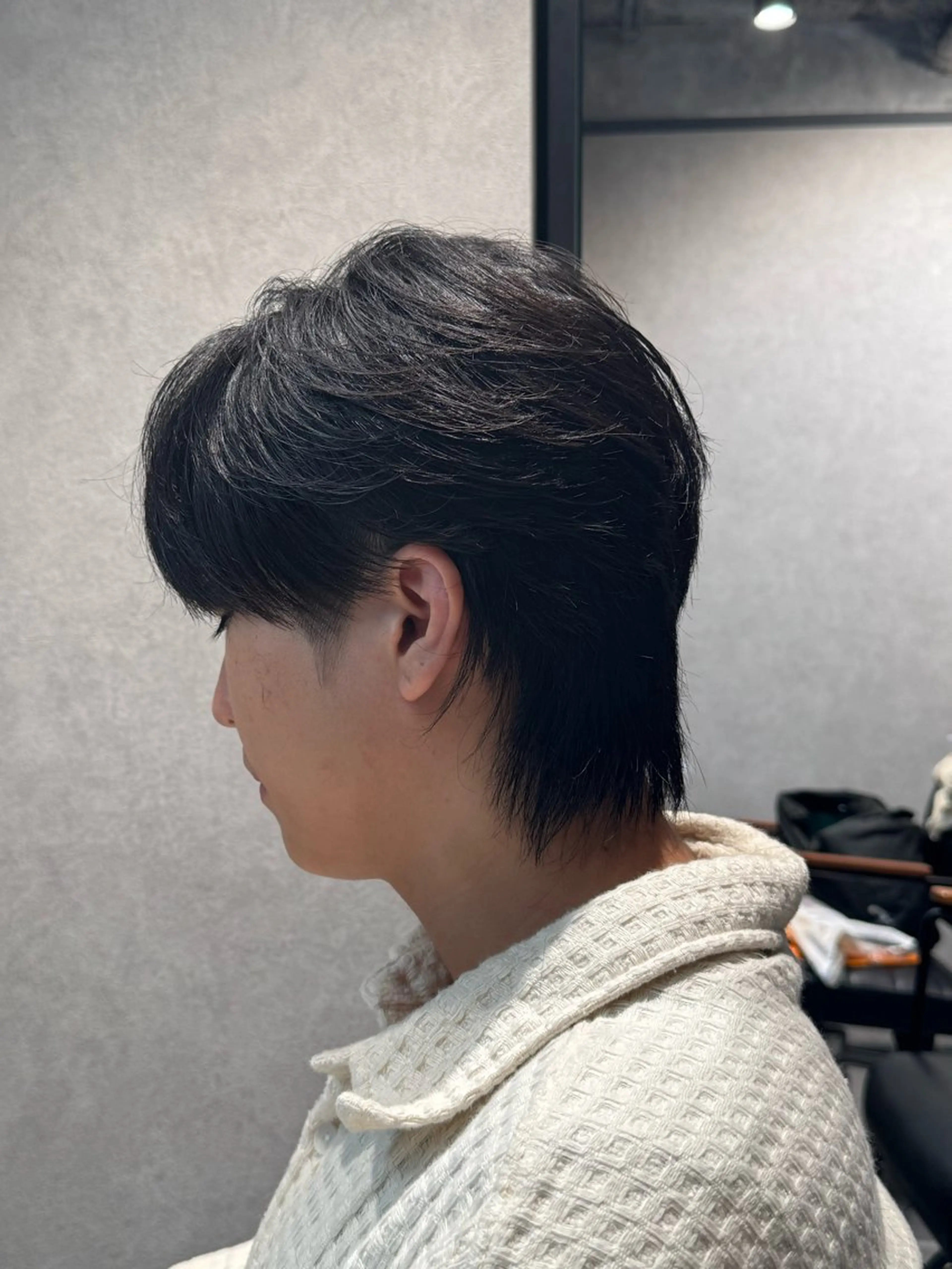 ショート メンズ カット トリートメント ヘアセット 韓国特化🇰🇷愁斗 センターパートパーマのヘアスタイル