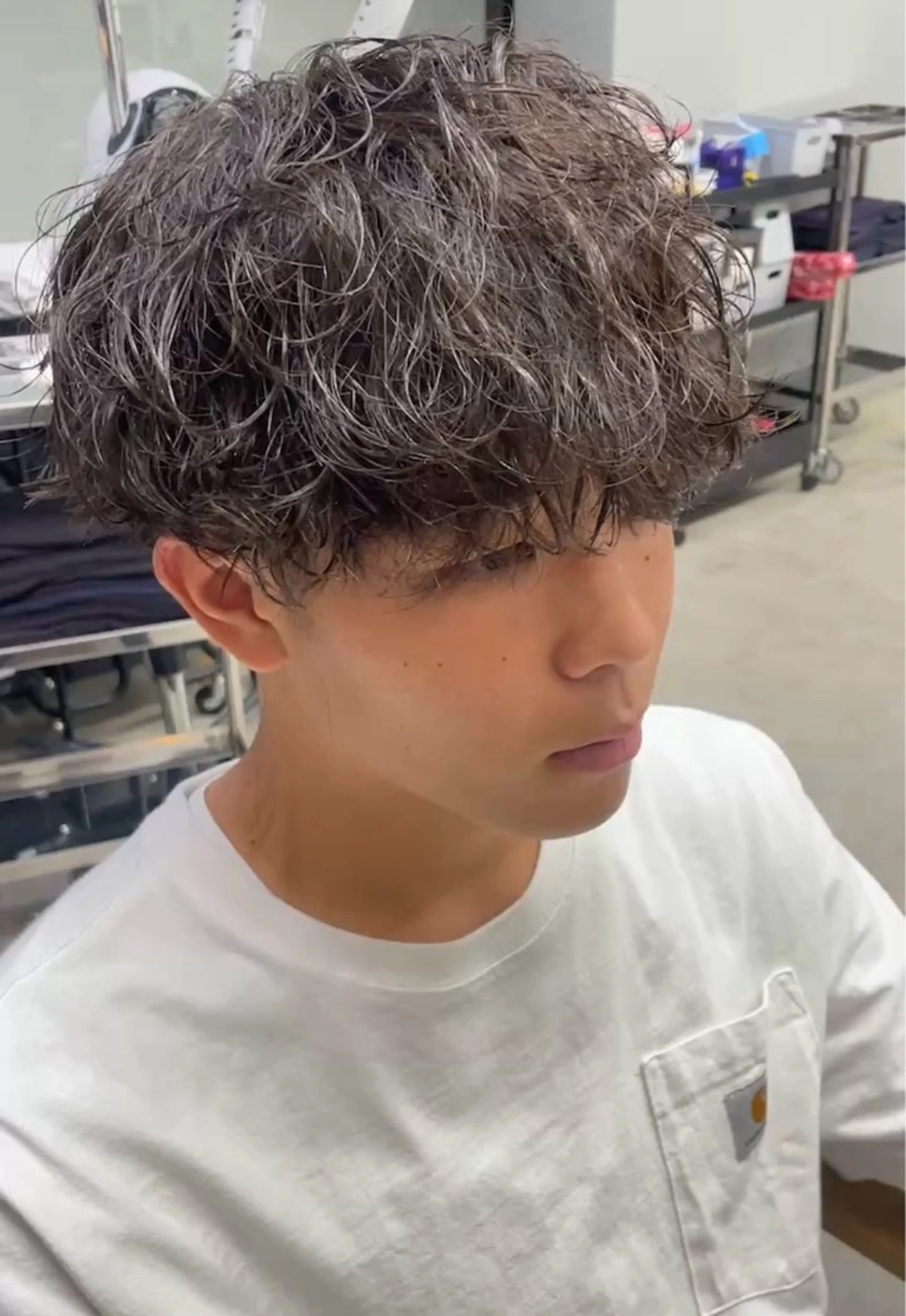 ショート パーマ メンズ カット パーマ メンズ専門サロン wokeのヘアスタイル