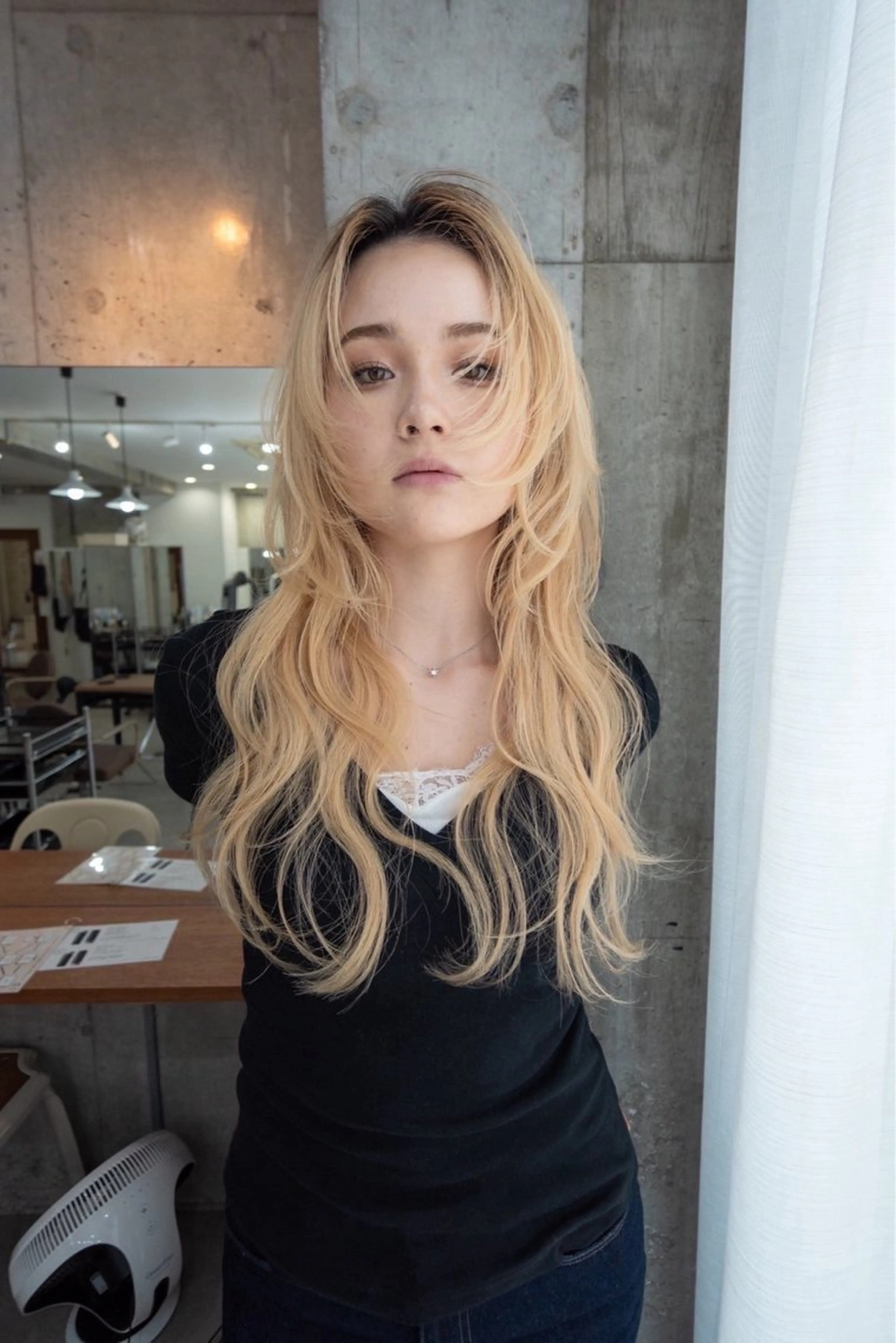 ロング レイヤーカット ロング カット ヘアカラー トリートメント Life salon SAKURAのヘアスタイル