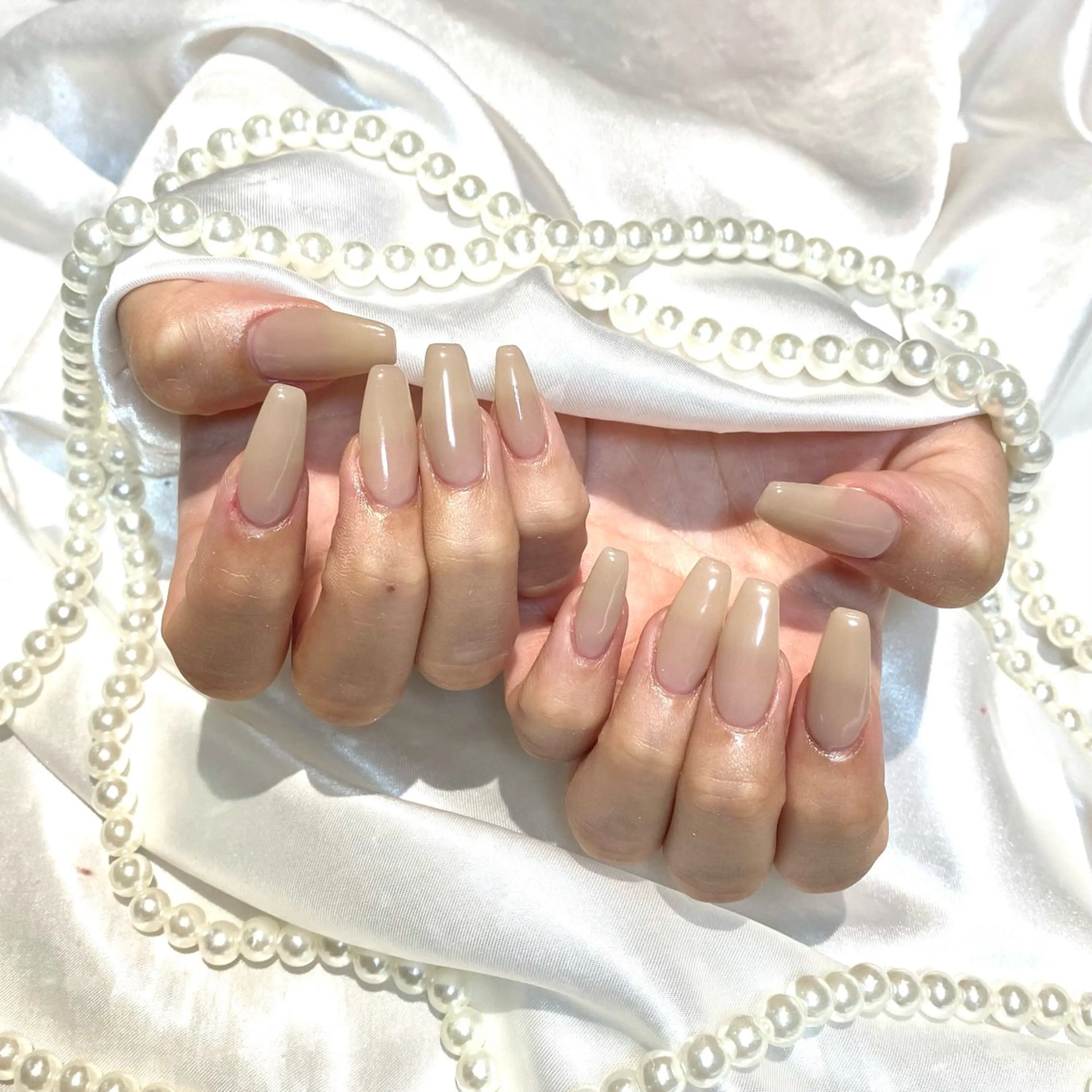 🔰口コミ記入必須【Jr.】HAND⭐️オフなし⭐️チップ長さ出し10本ワンカラーorラメグラの写真