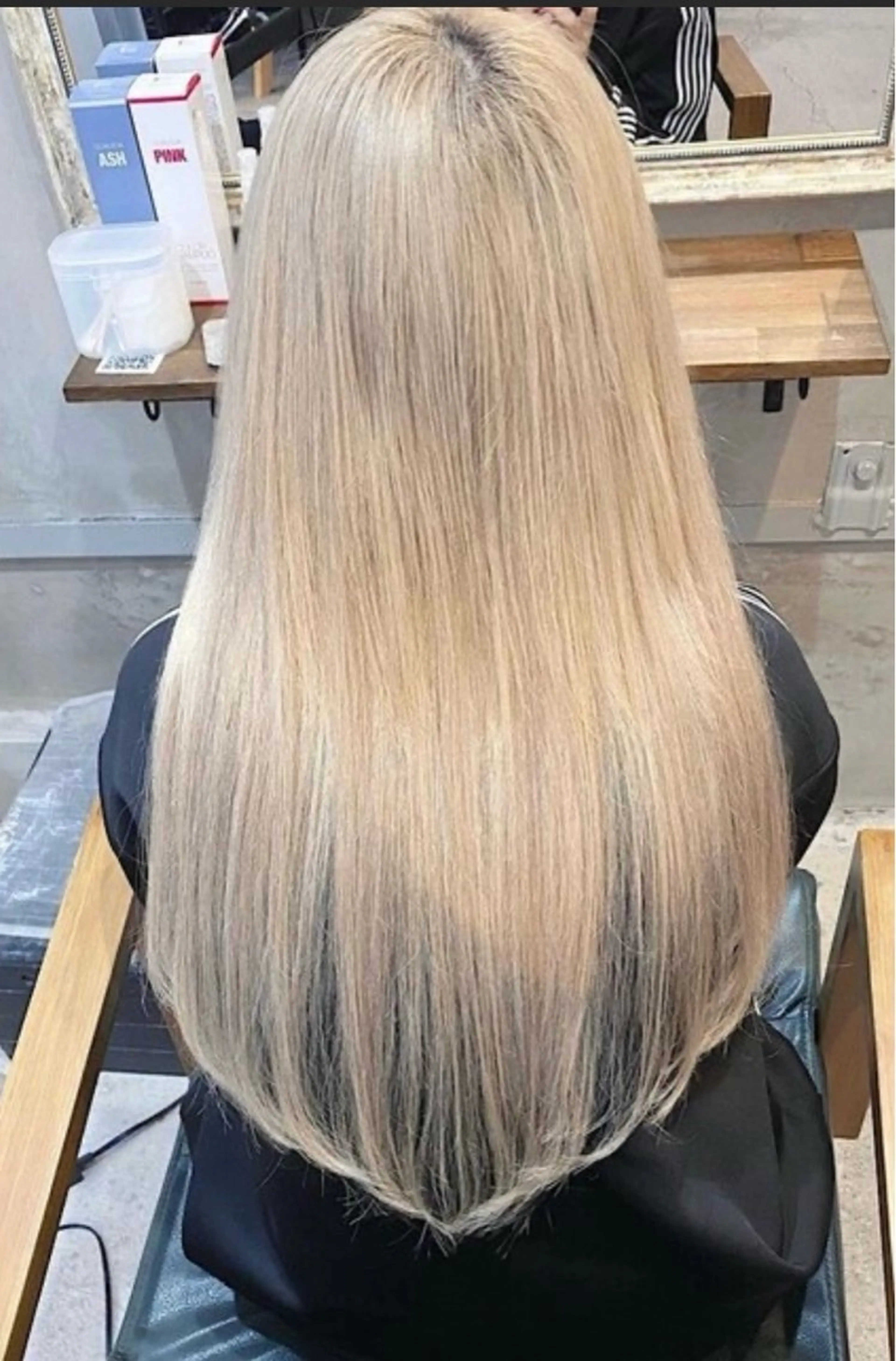 ロング カラー プルエクステ シールエクステ 黒髪 ブリーチ ダブルカラー 💎ルフレ歌舞伎町 💎プルエクステのヘアスタイル